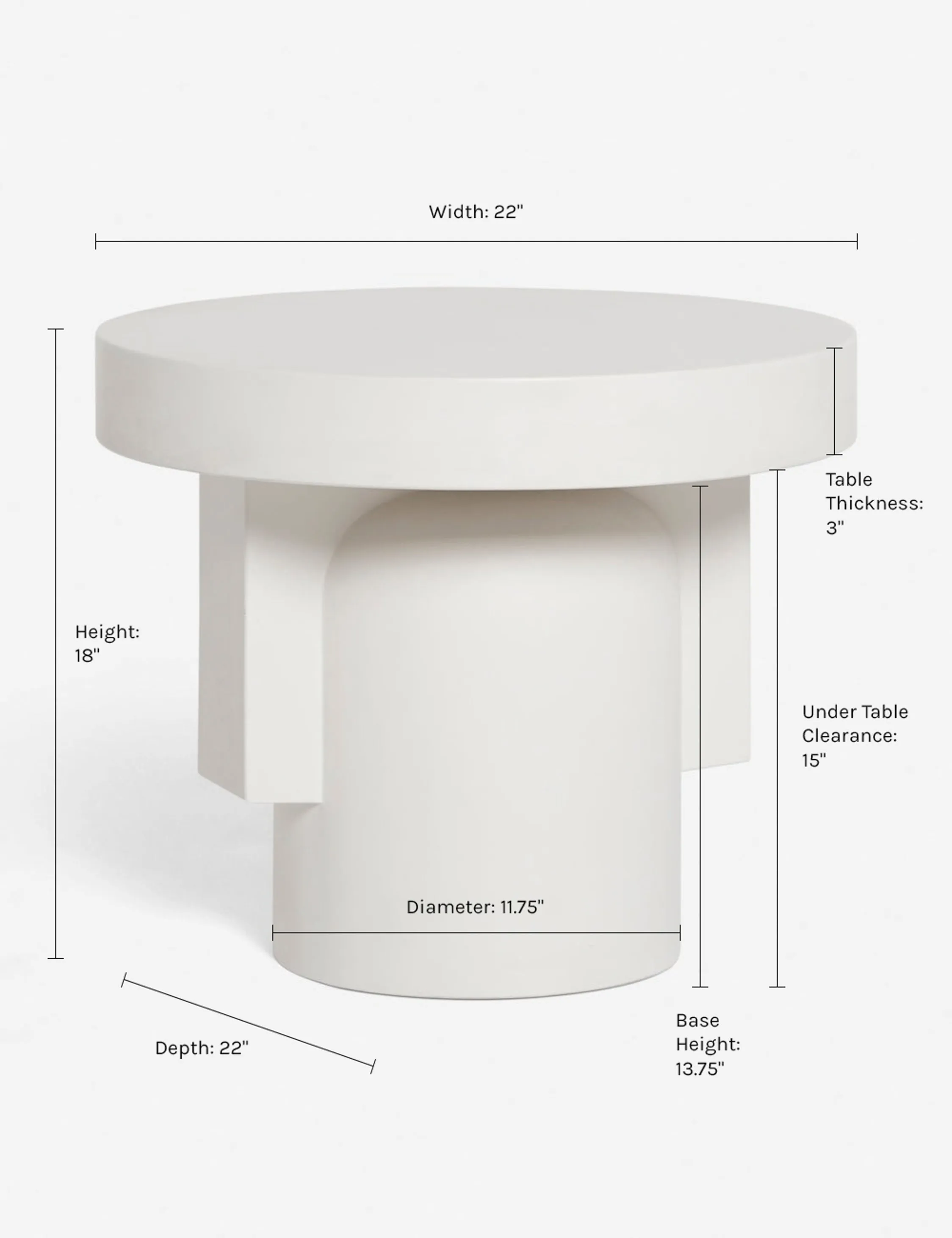 Anja Indoor / Outdoor Round Side Table Lulu and Georgia