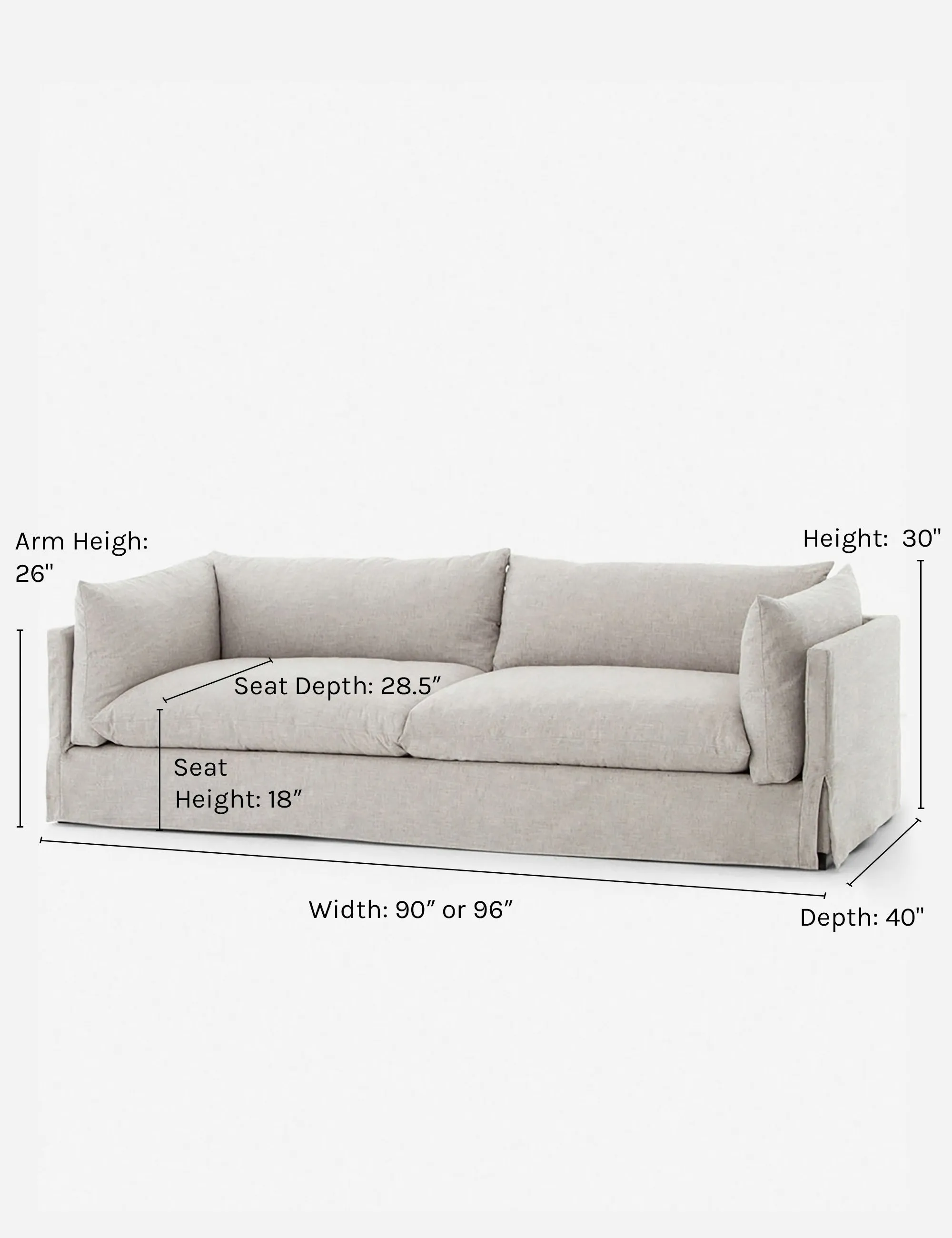 Arlen Slipcover Sofa Lulu and Georgia