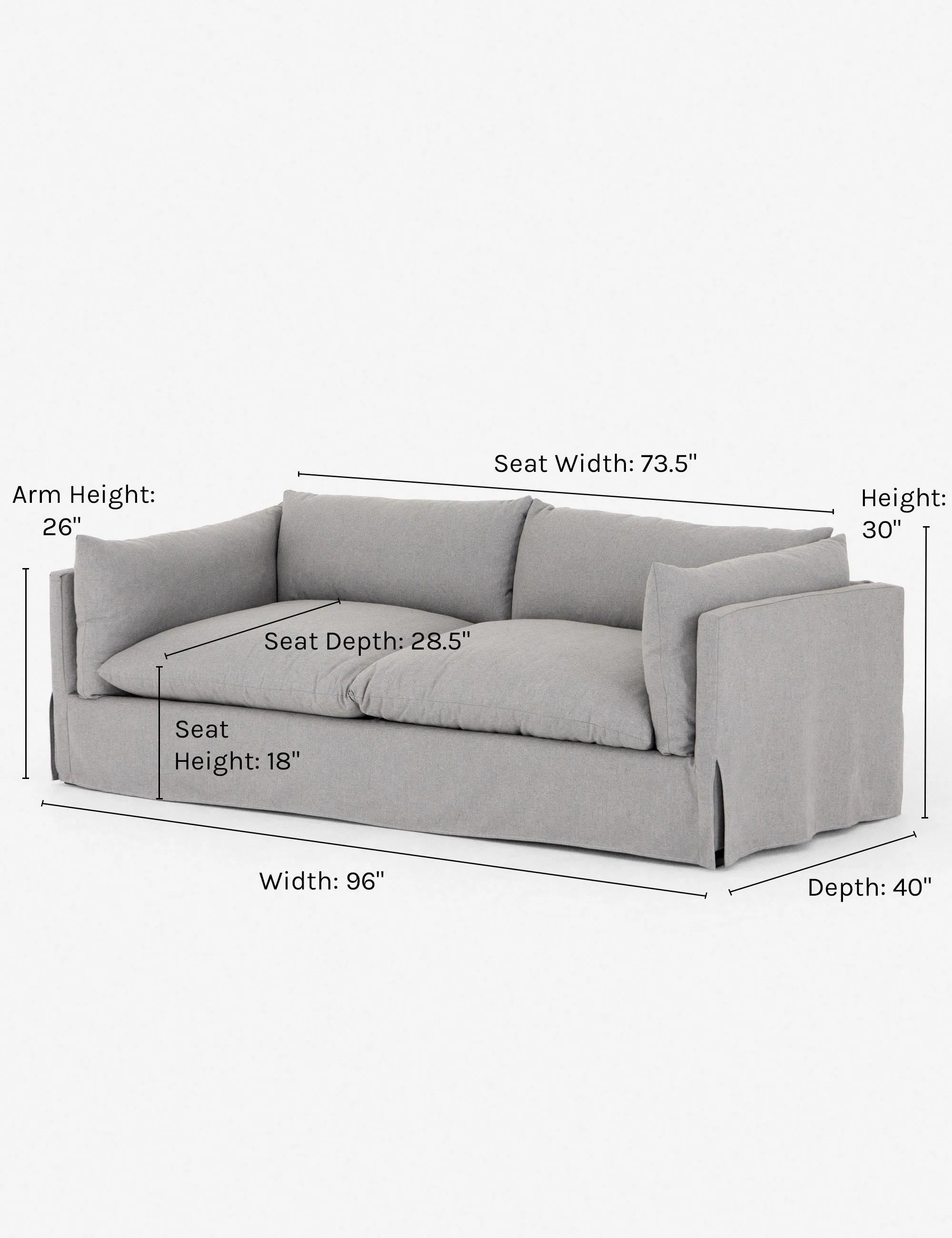 Arlen Slipcover Sofa Lulu and Georgia