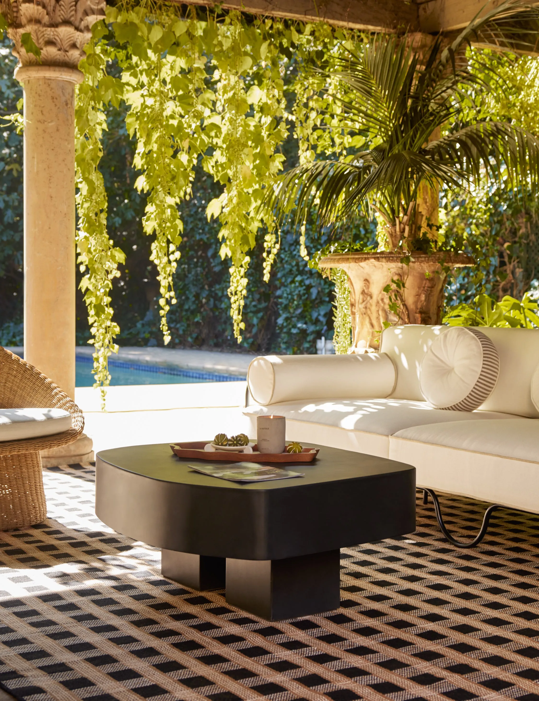 Armas Indoor / Outdoor Round Coffee Table by Sarah Sherman Samuel Lulu and Georgia