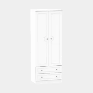 Ashford - Combi Wardrobe In White Wood Grain Effect