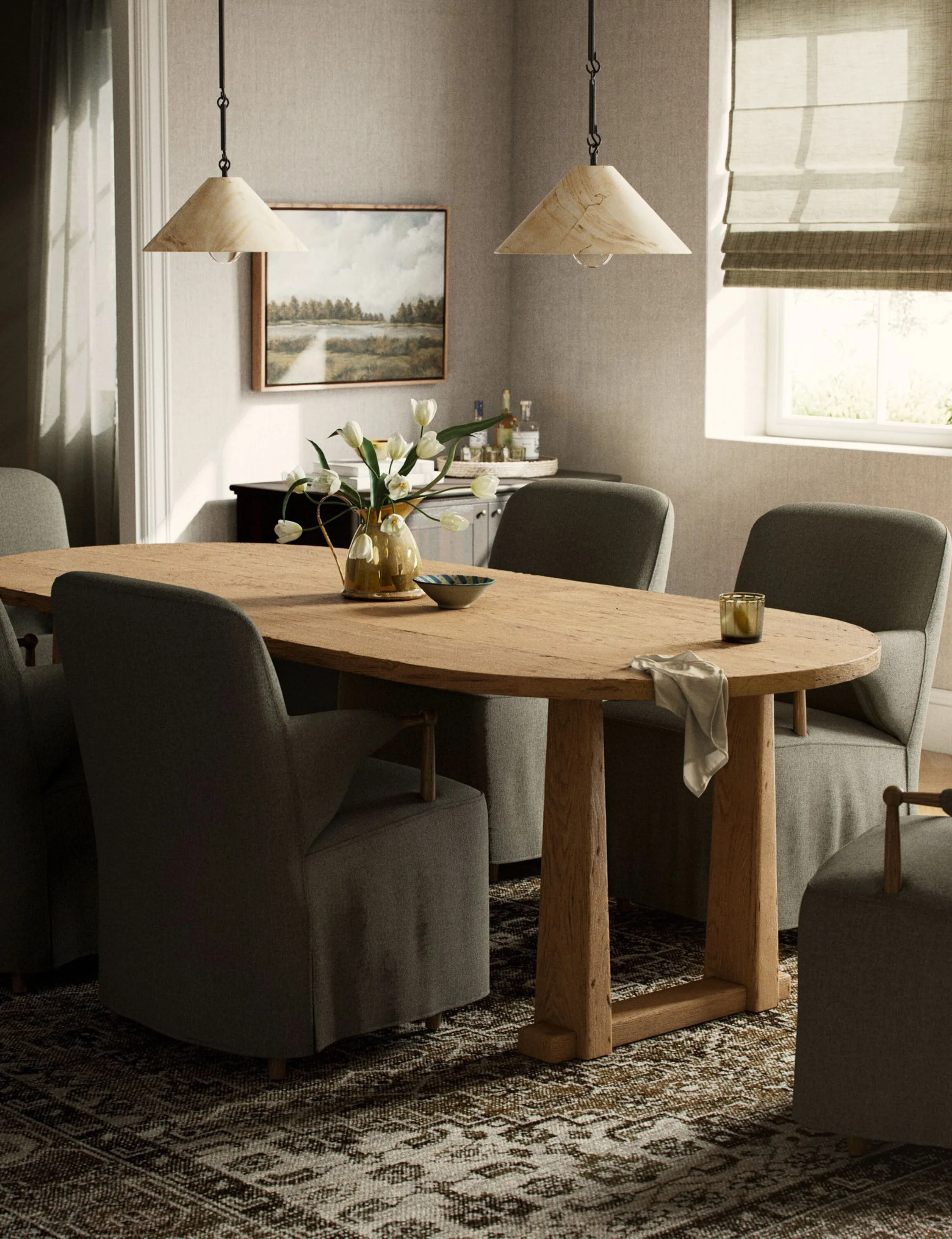 Ayla Dining Table by Amber Lewis x Four Hands Lulu and Georgia