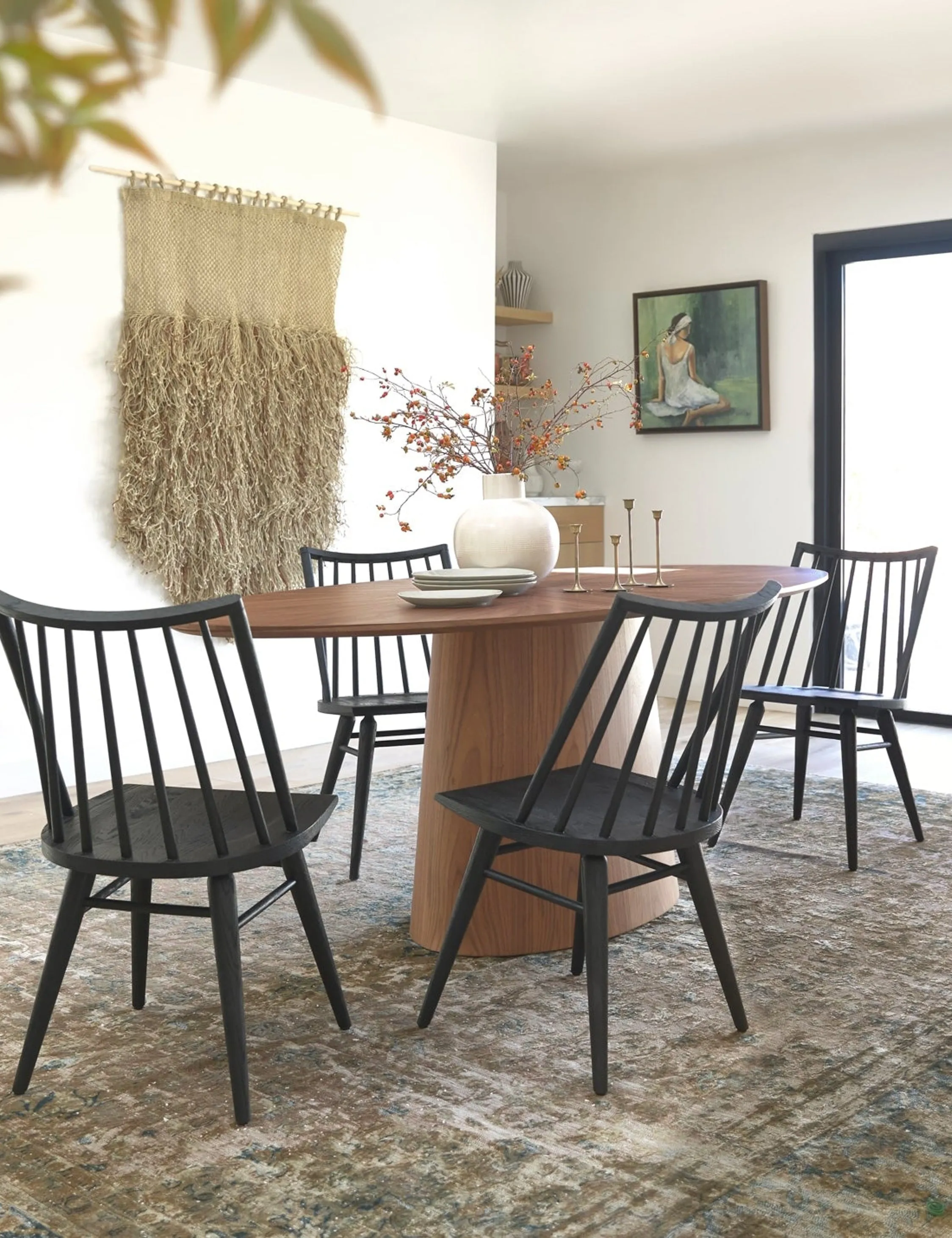 Beth Oval Dining Table, Brown Lulu and Georgia