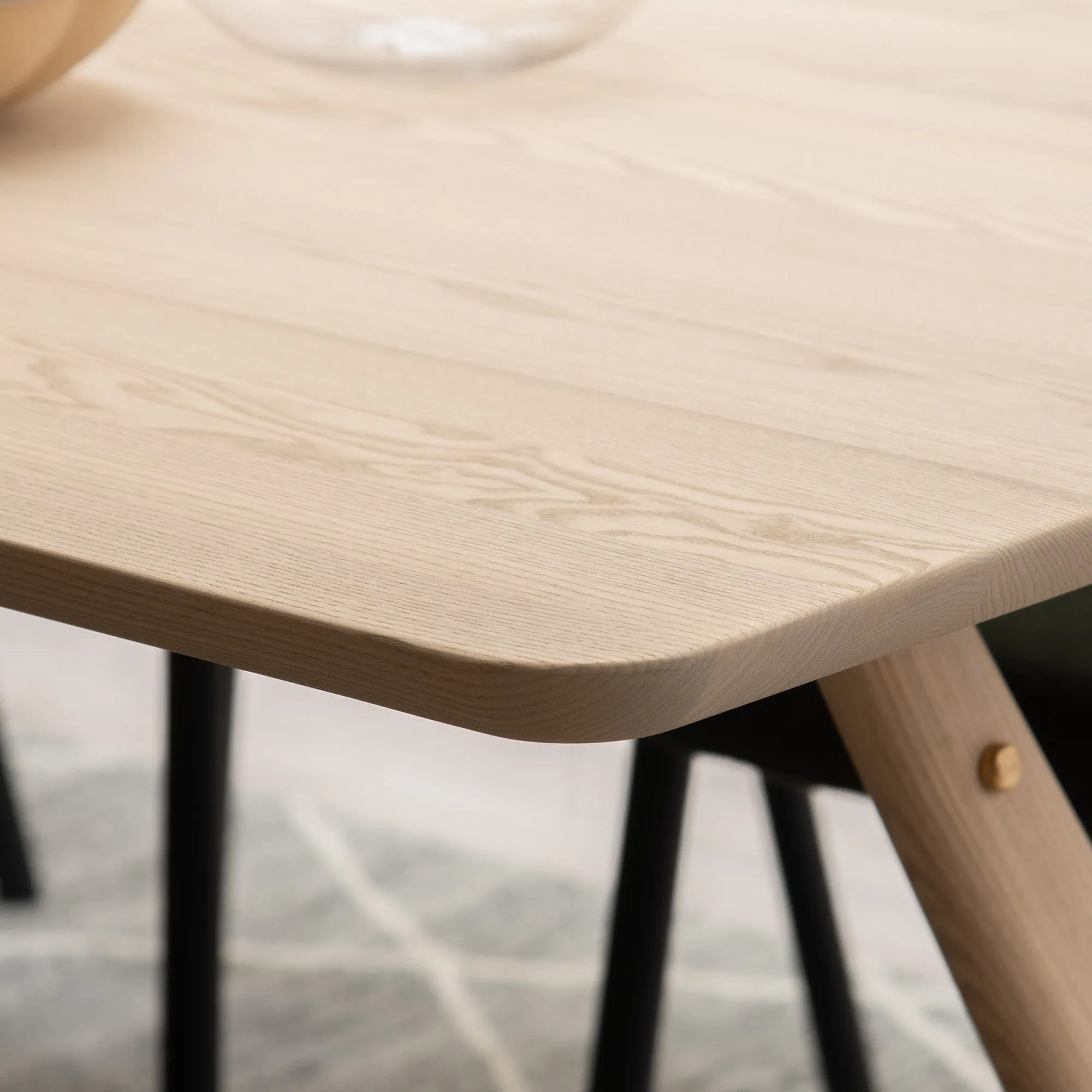 Bjorn - Dining Table With Brass Detail