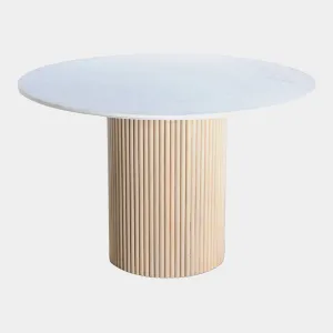Bombay - 120cm Round Dining Table with Marble Top