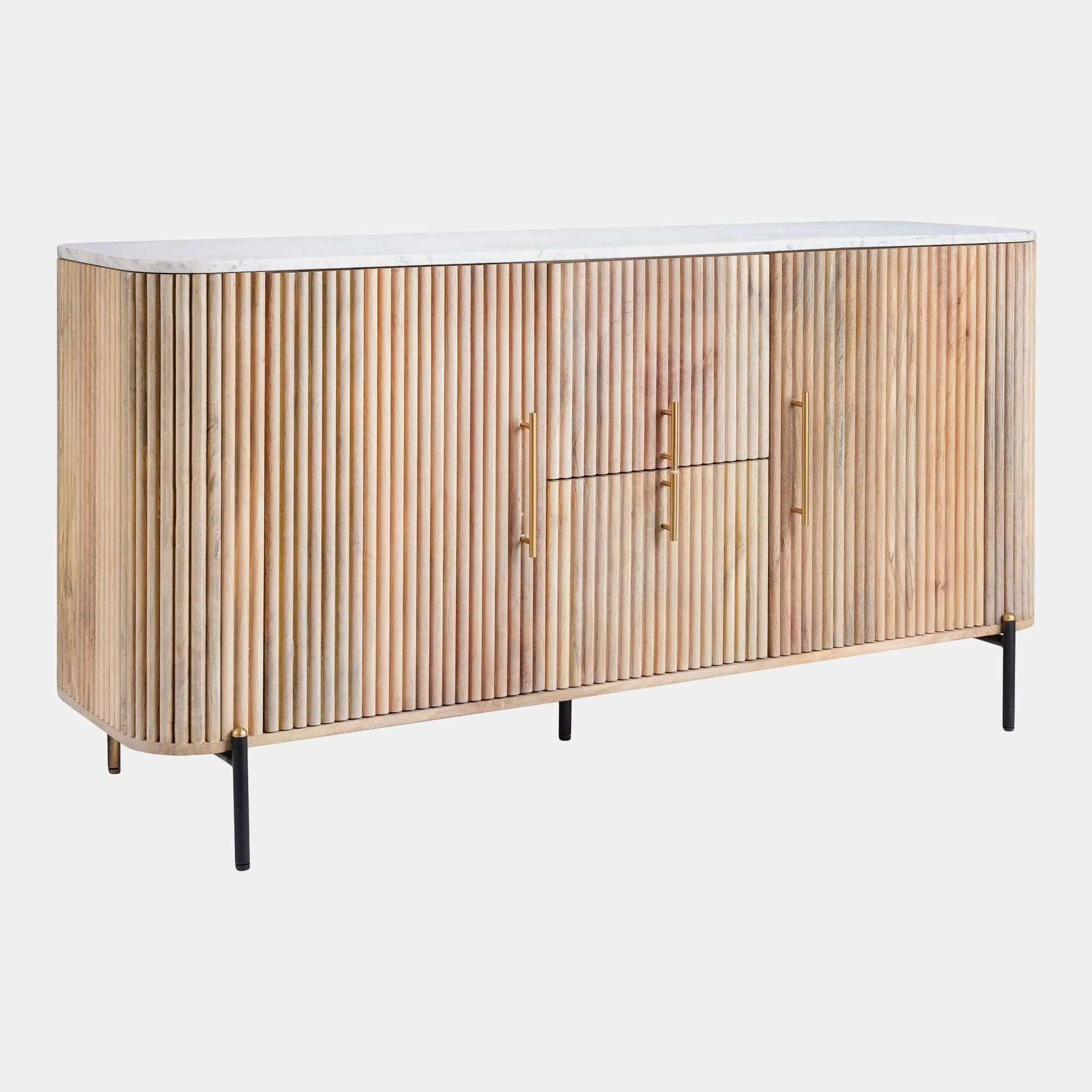 Bombay - 2 Door Wide Sideboard with Marble Top