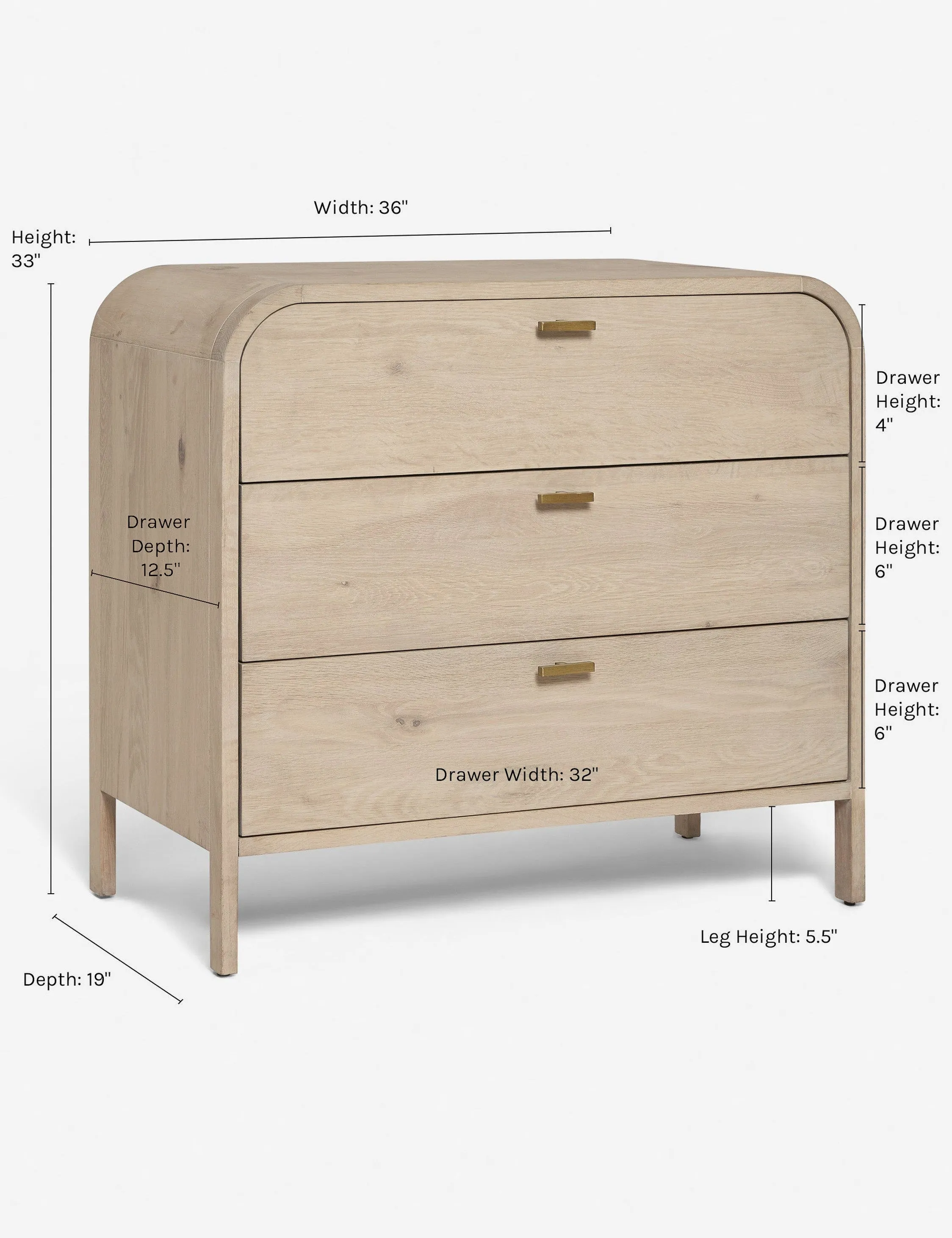 Brooke 3-Drawer Dresser Lulu and Georgia