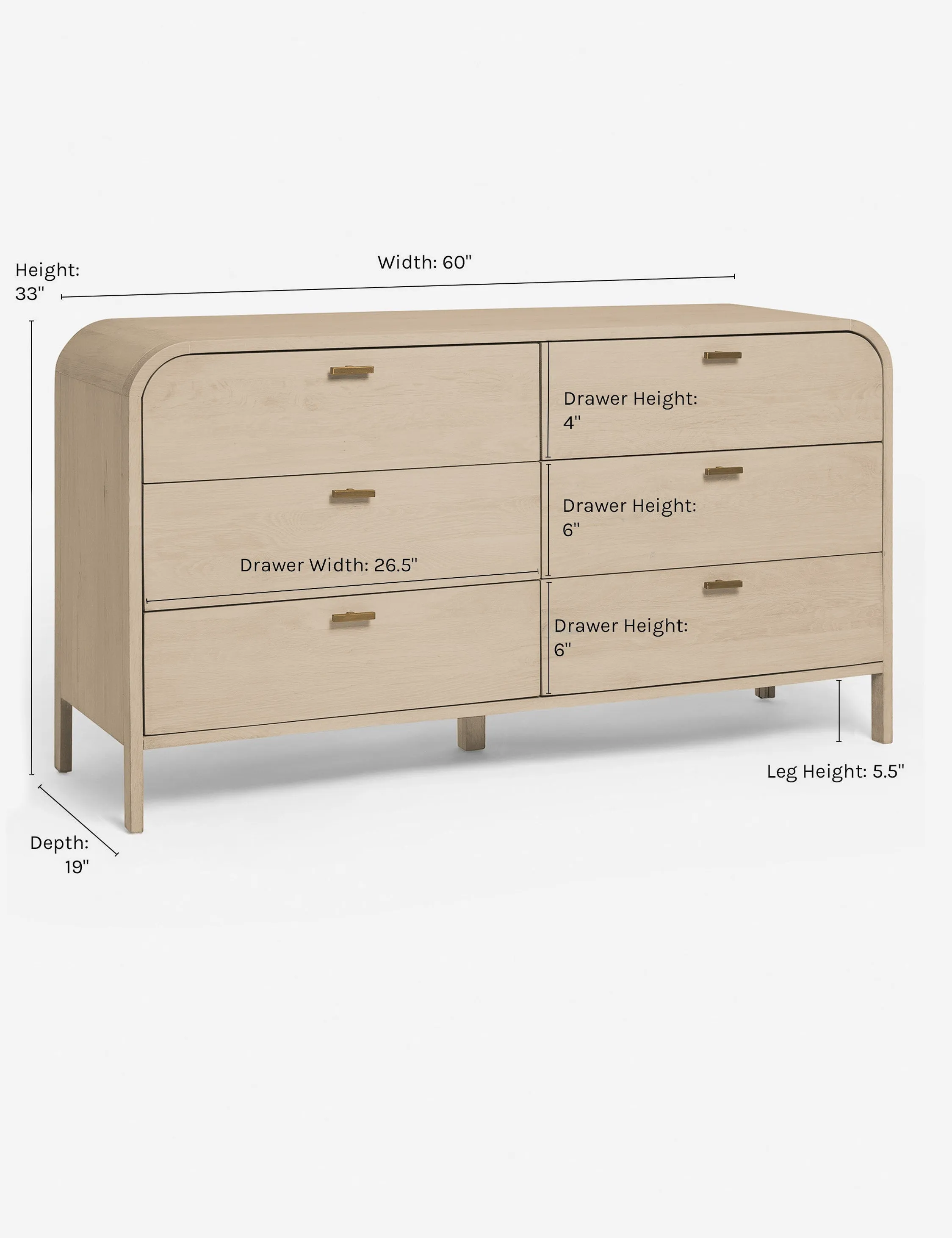 Brooke 6-Drawer Dresser Lulu and Georgia