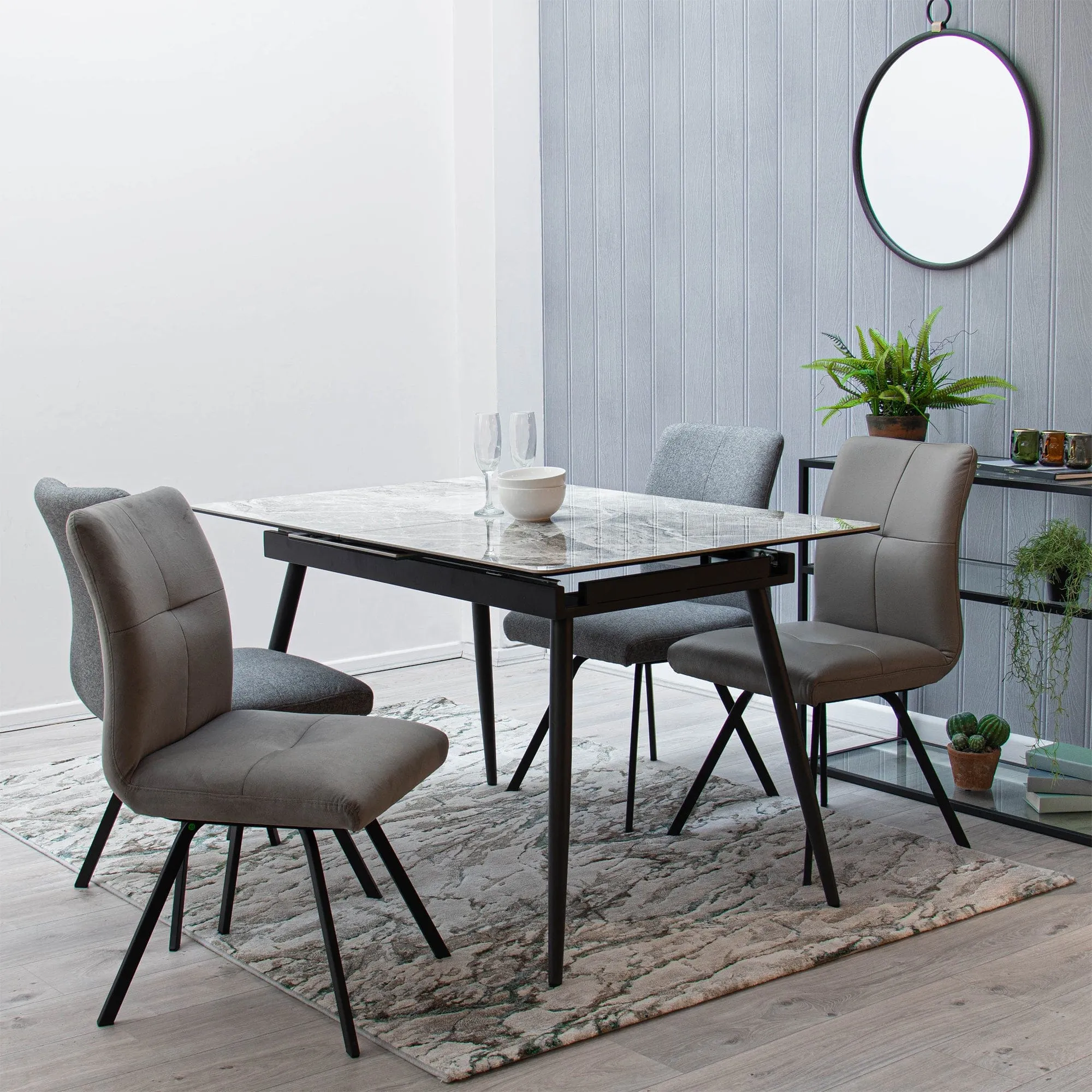 Callisto - 130cm Extending Dining Table With Ceramic Top