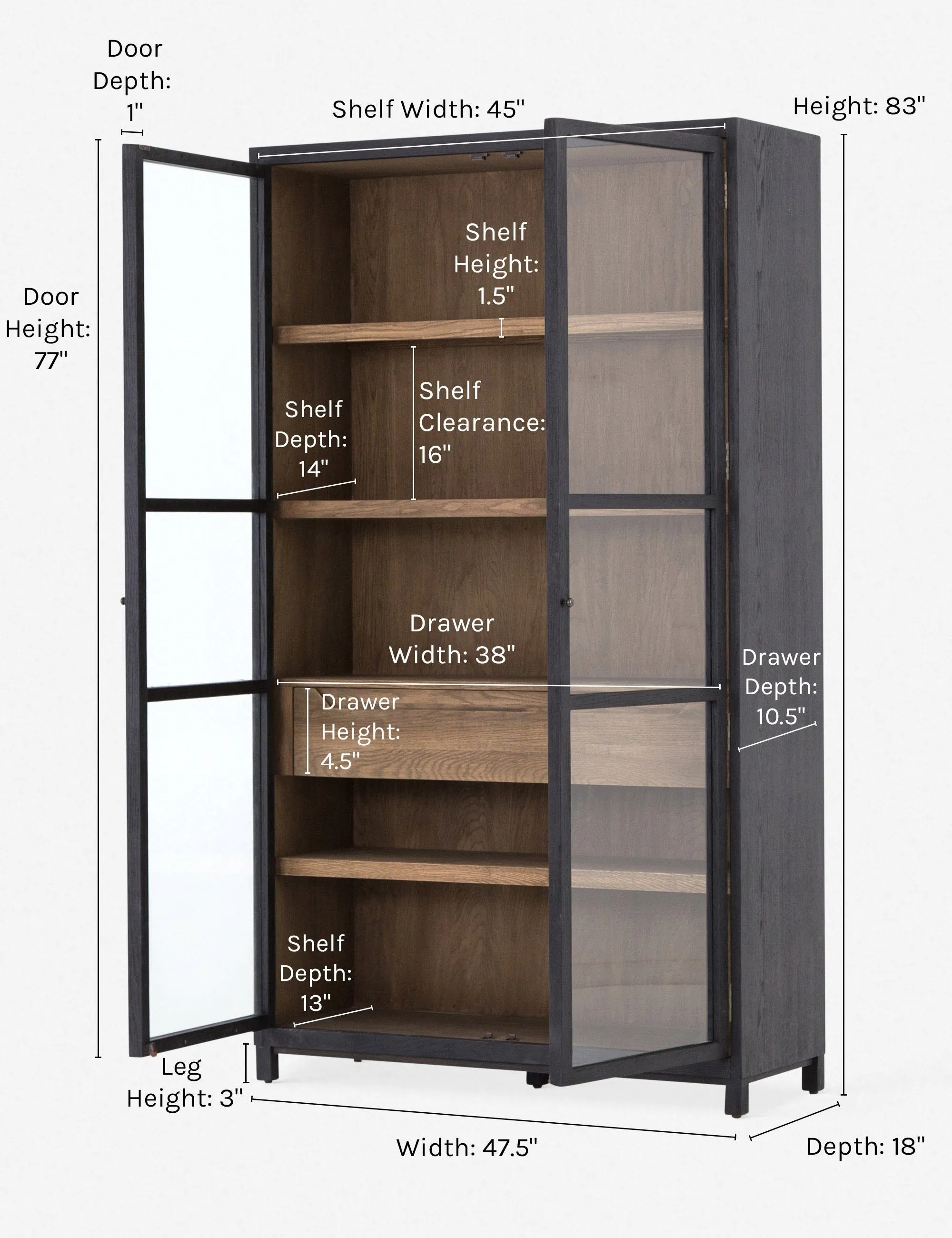 Carly Curio Cabinet Lulu and Georgia