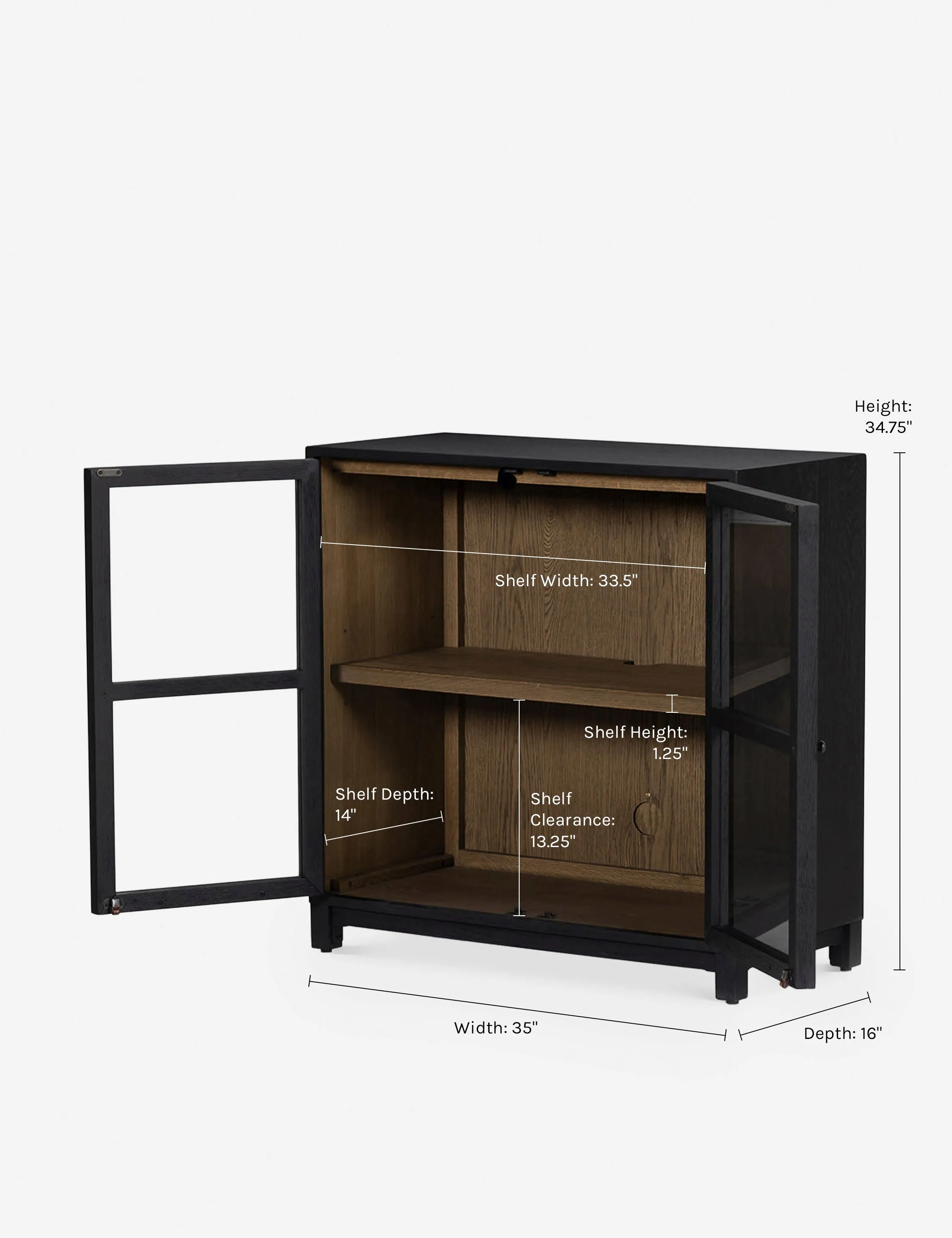 Carly Small Curio Cabinet Lulu and Georgia