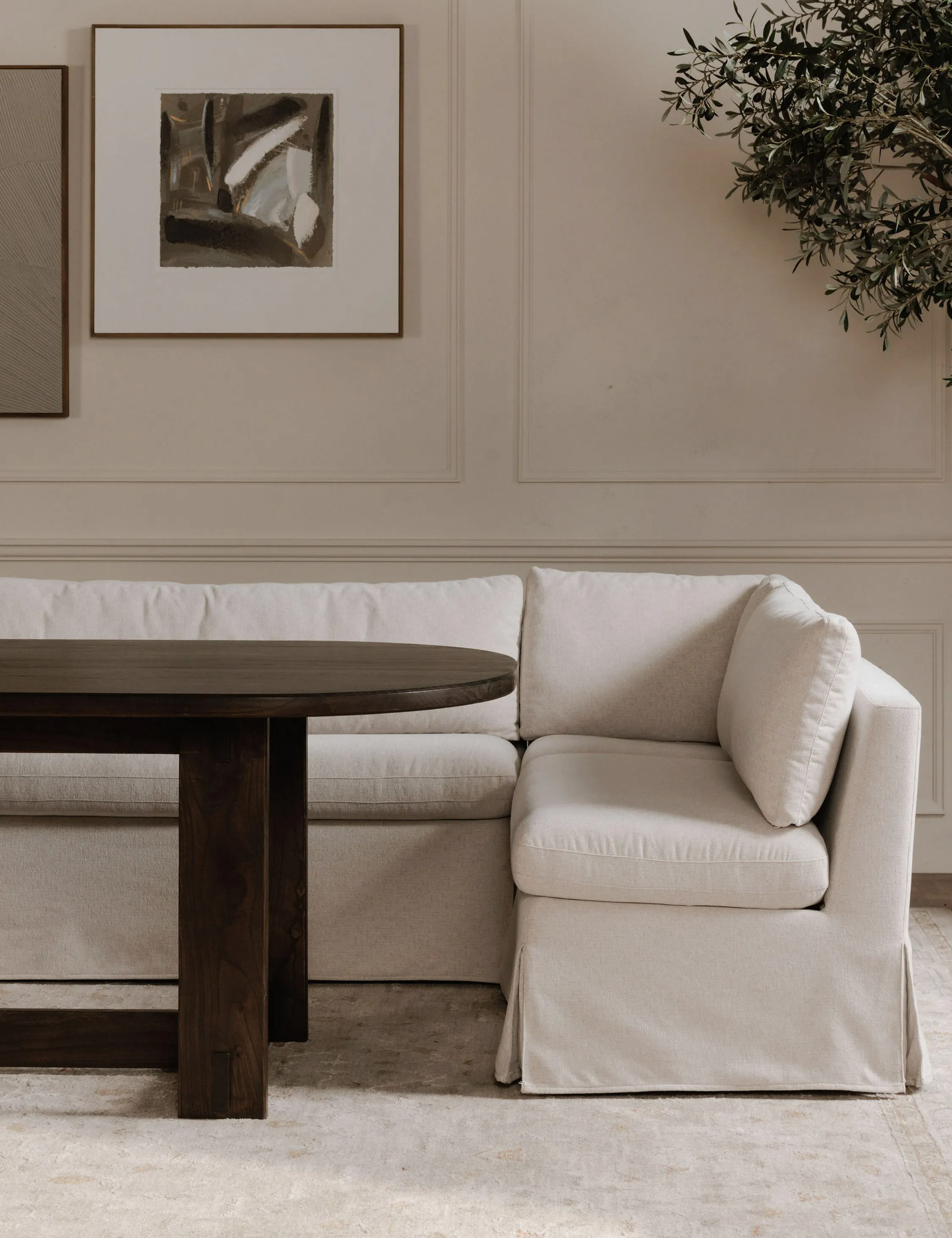 Carmella Slipcover Dining Bench Lulu and Georgia