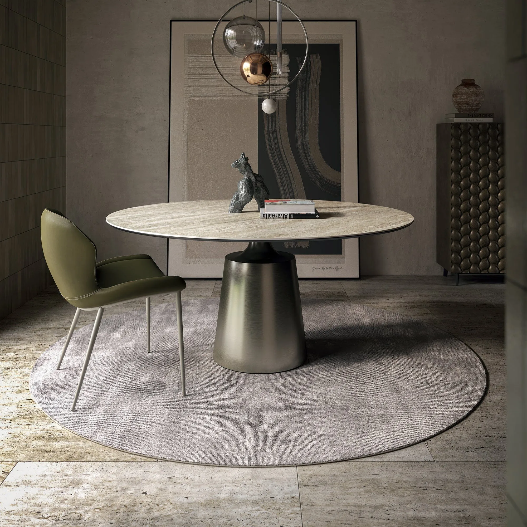 Cattelan Italia Yoda - Round Dining Table In Keramik