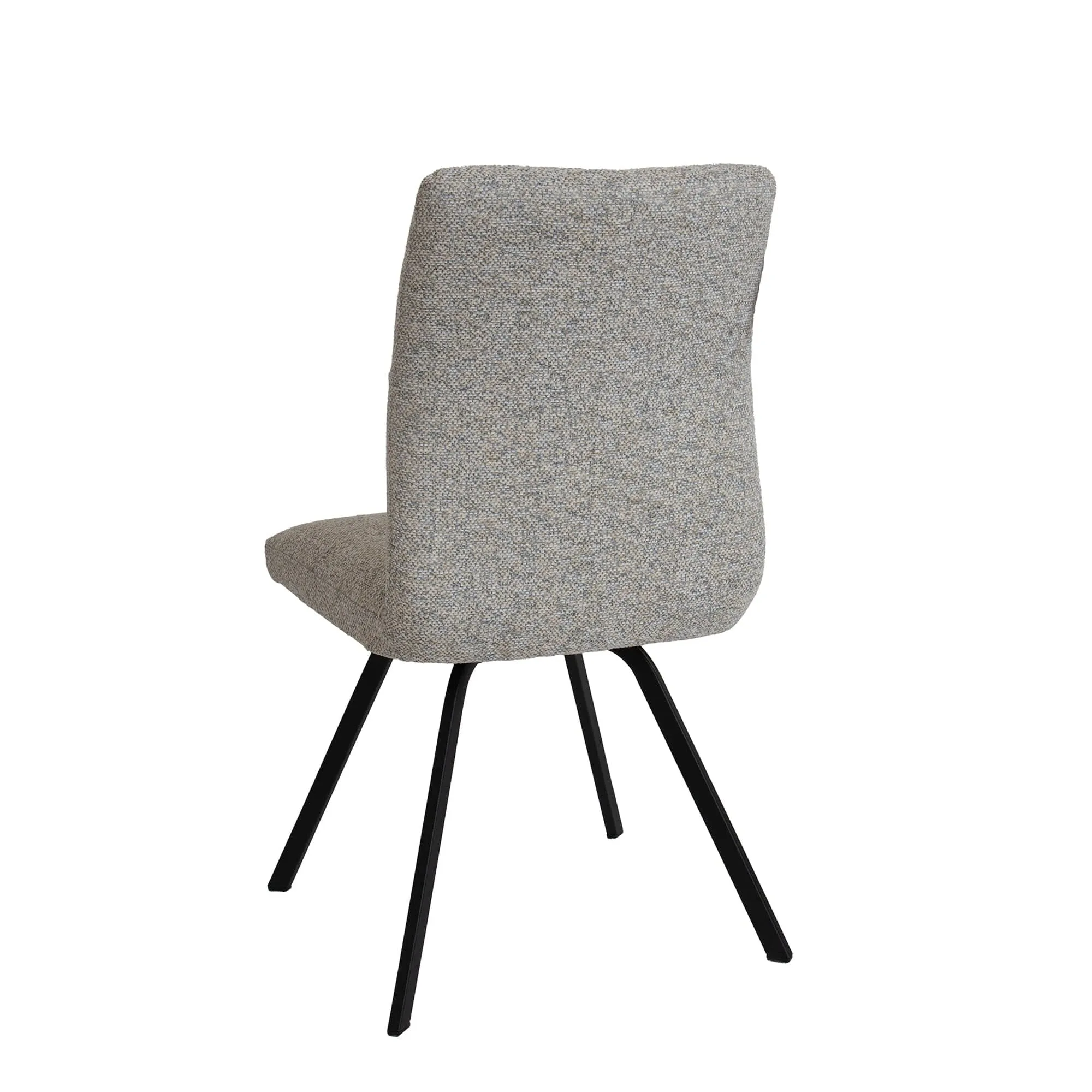 Clover - Dining Chair In Fabric With Black Metal Legs