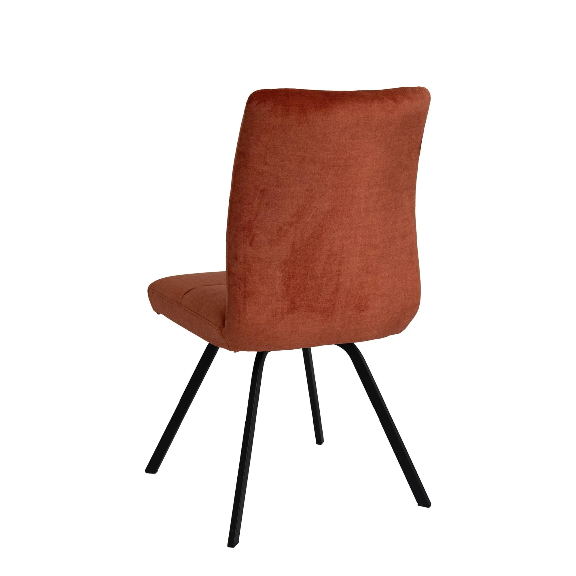 Clover - Dining Chair In Fabric With Black Metal Legs