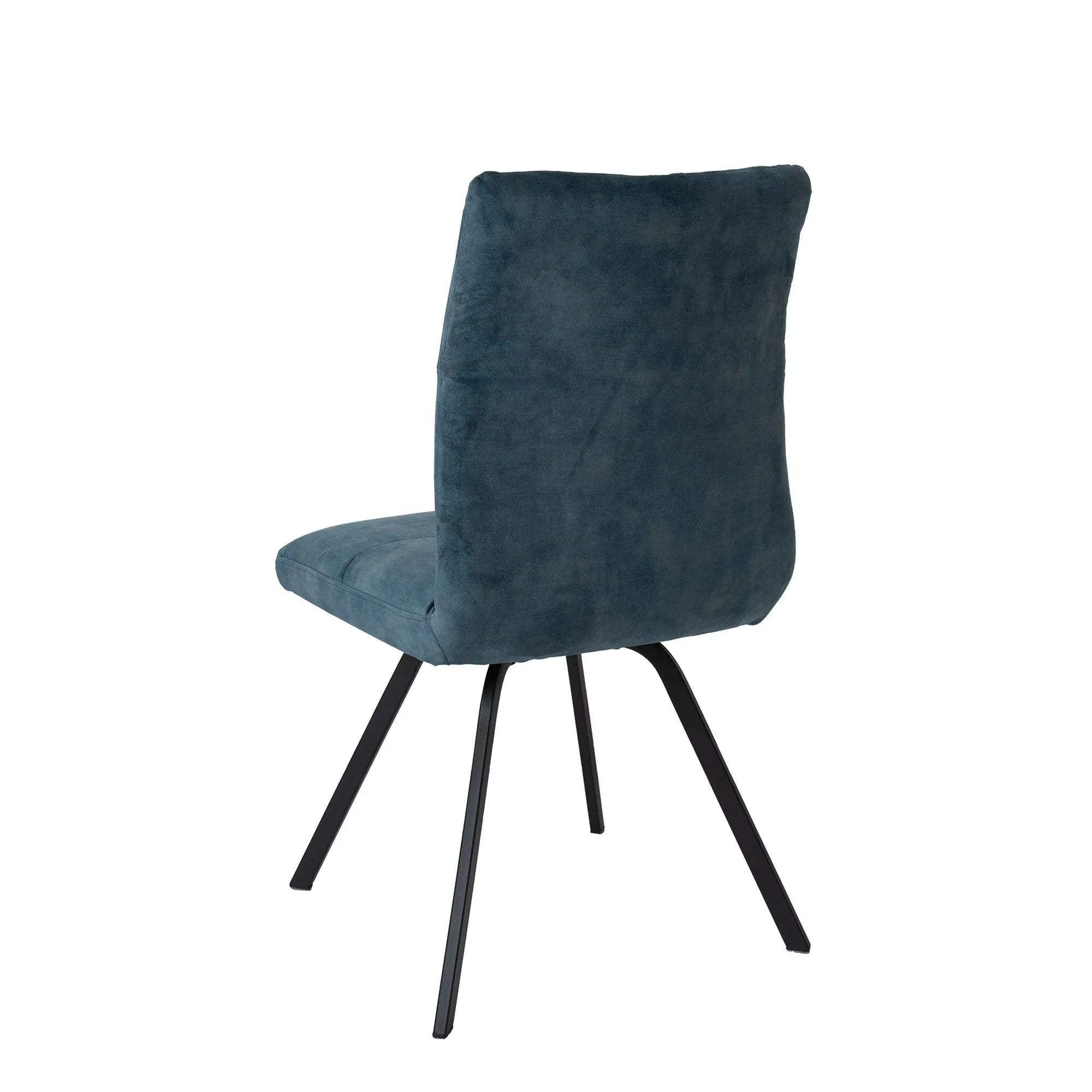 Clover - Dining Chair In Fabric With Black Metal Legs