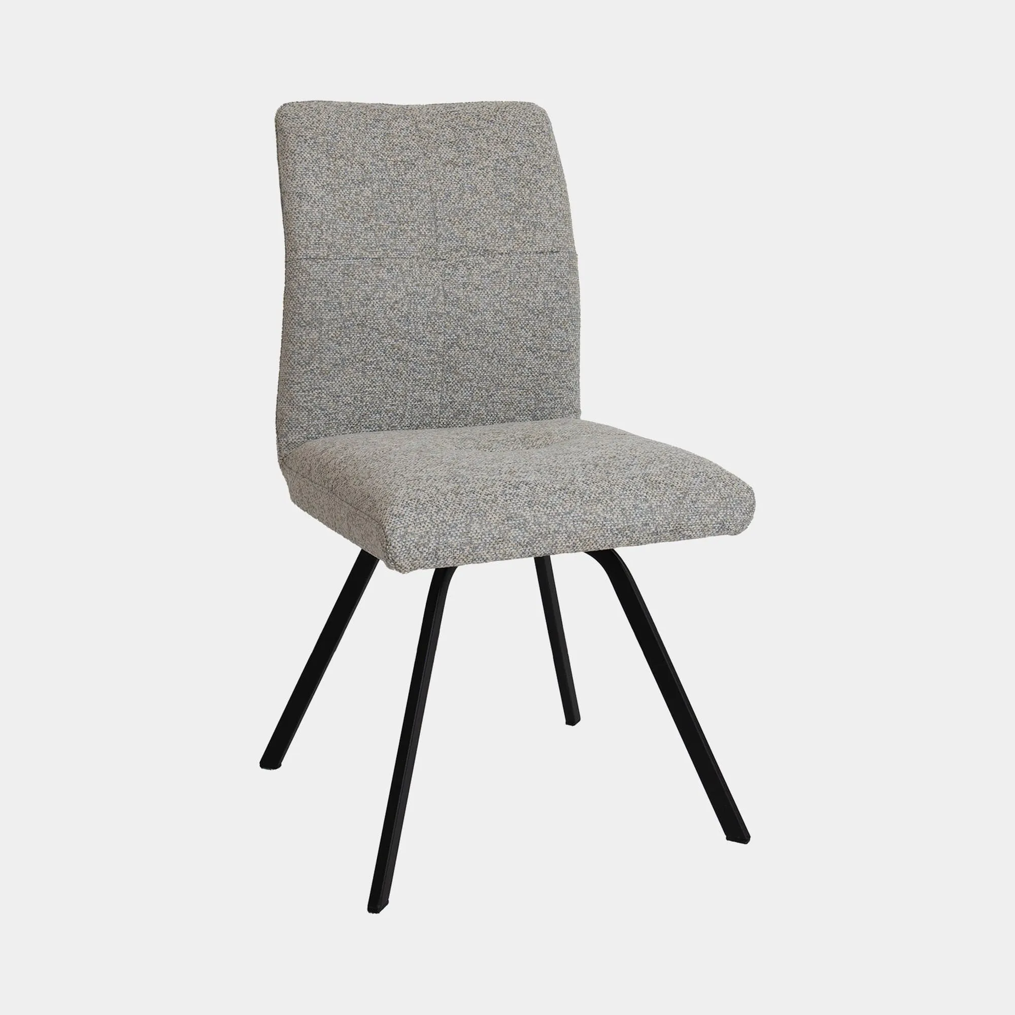Clover - Dining Chair In Fabric With Black Metal Legs
