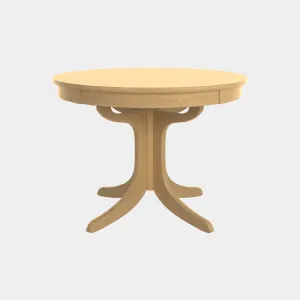 Contour - Round Extending Pedestal Dining Table With Crown Top