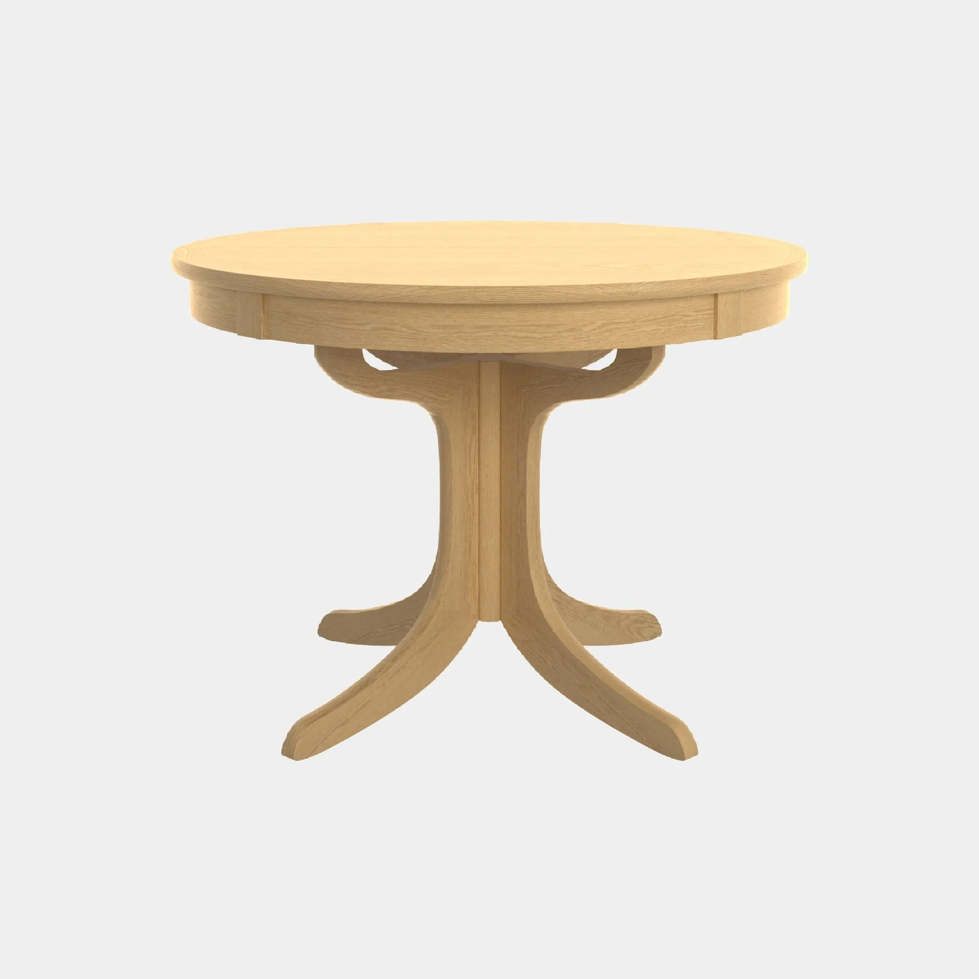 Contour - Round Extending Pedestal Dining Table With Crown Top