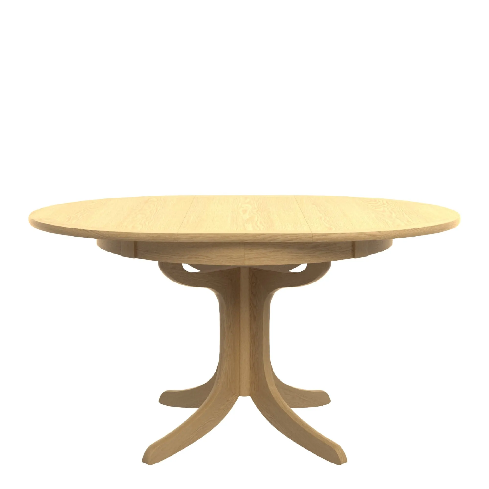 Contour - Round Extending Pedestal Dining Table With Crown Top