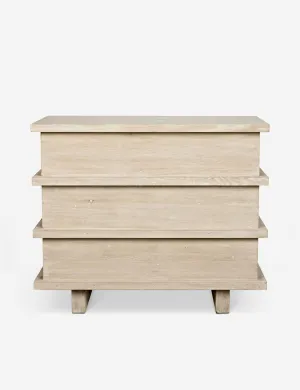 Corliss 3-Drawer Dresser, White Wash Lulu and Georgia