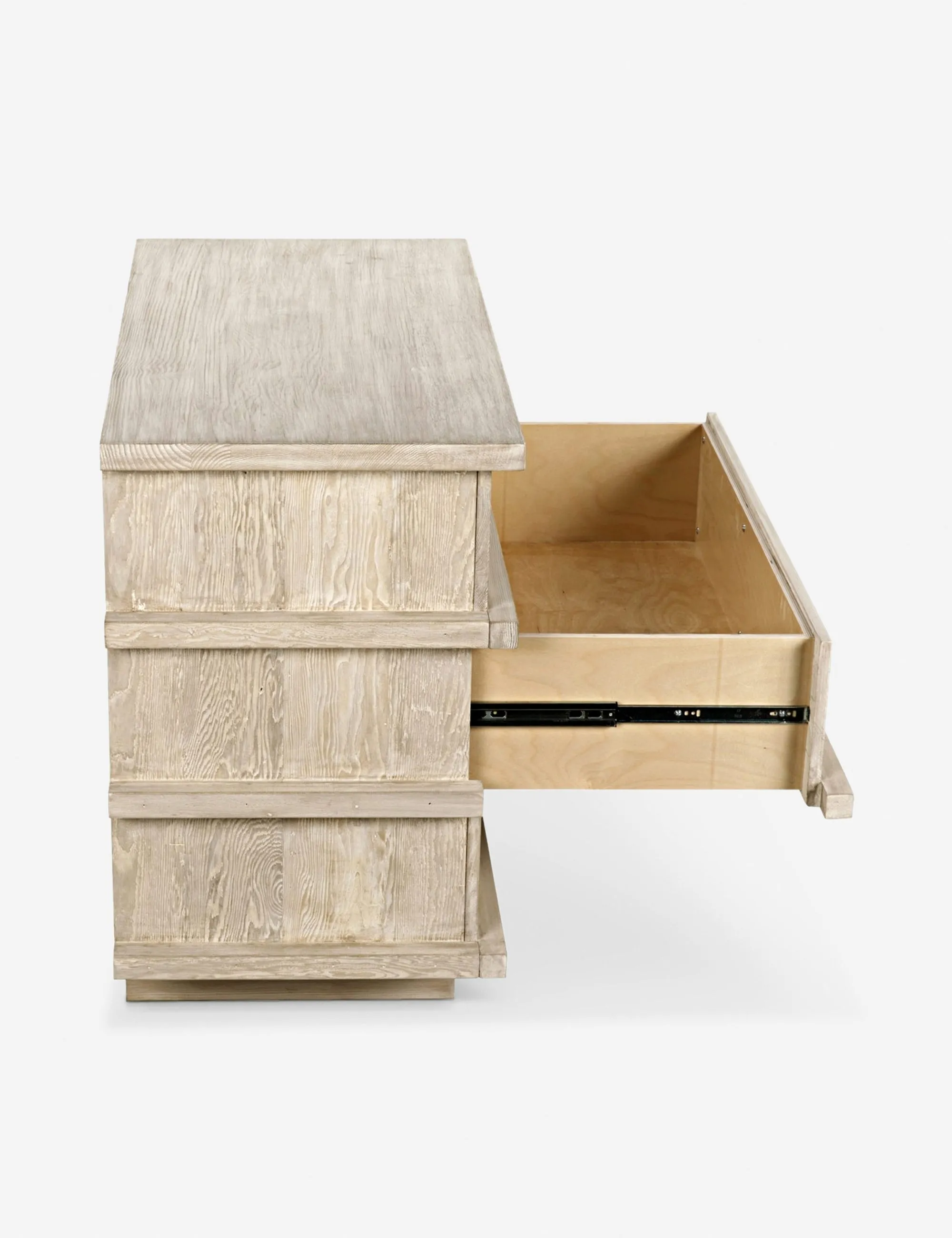 Corliss 3-Drawer Dresser, White Wash Lulu and Georgia