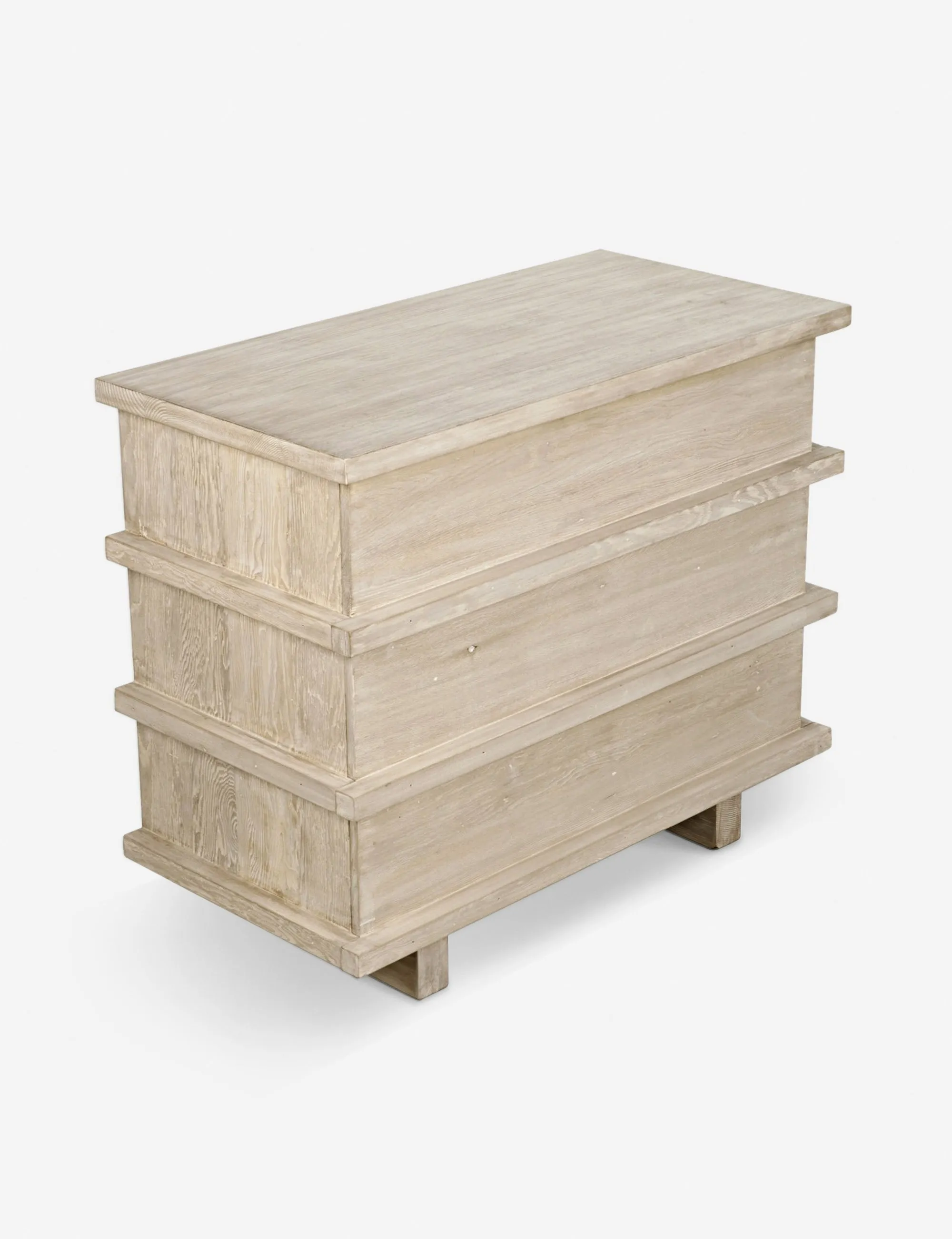 Corliss 3-Drawer Dresser, White Wash Lulu and Georgia