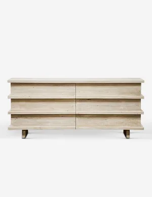 Corliss 6-Drawer Dresser, White Wash Lulu and Georgia