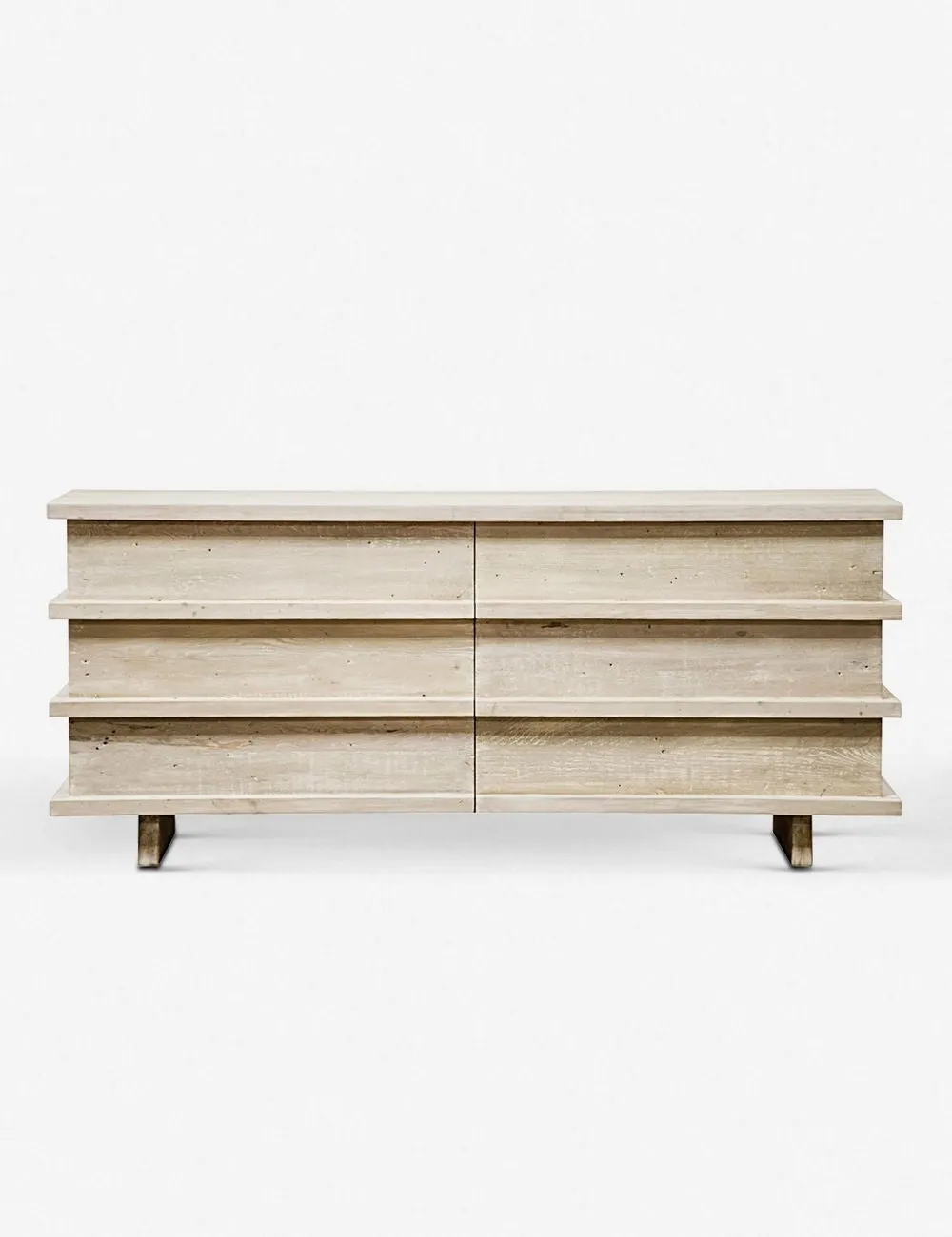 Corliss 6-Drawer Dresser, White Wash Lulu and Georgia