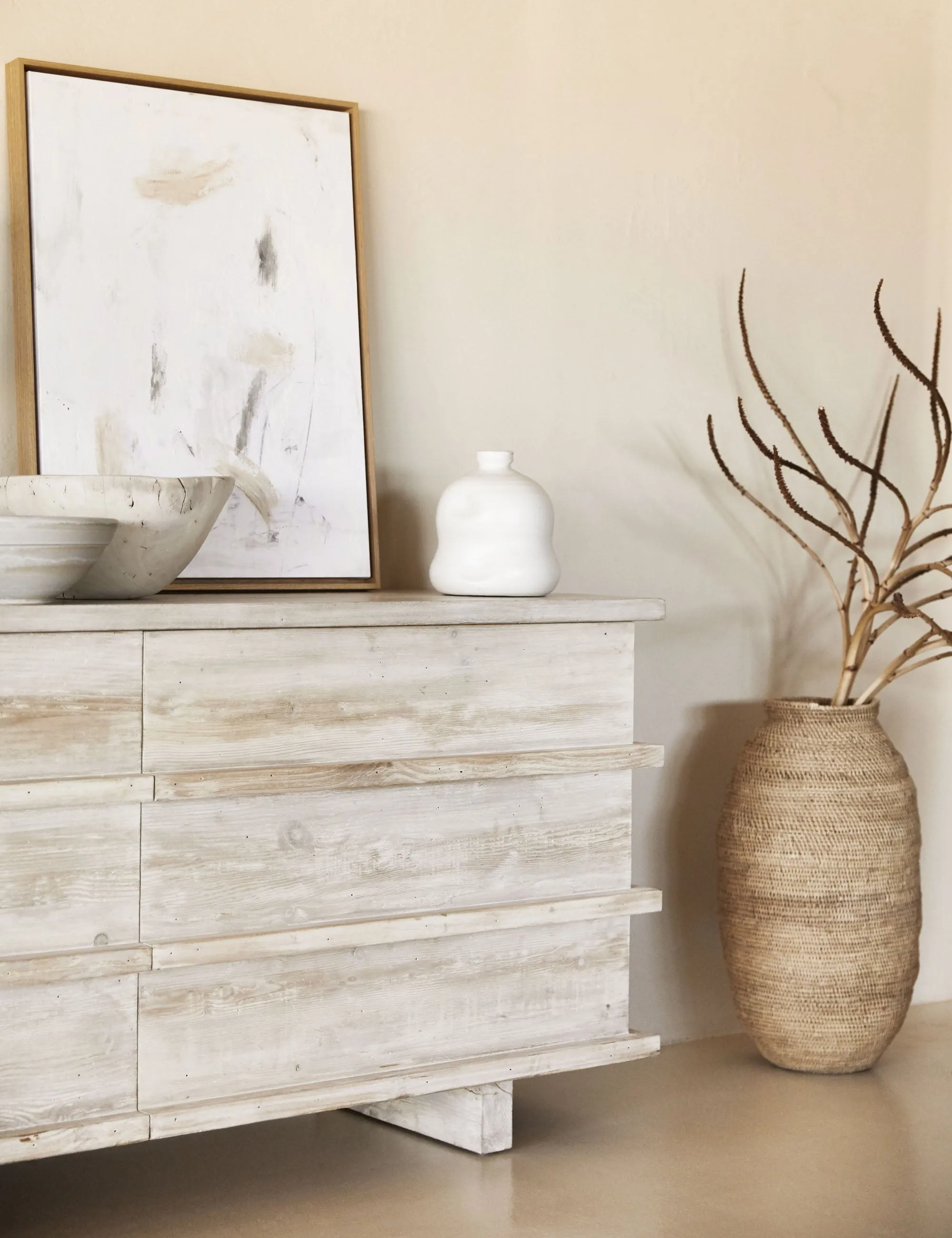 Corliss 6-Drawer Dresser, White Wash Lulu and Georgia