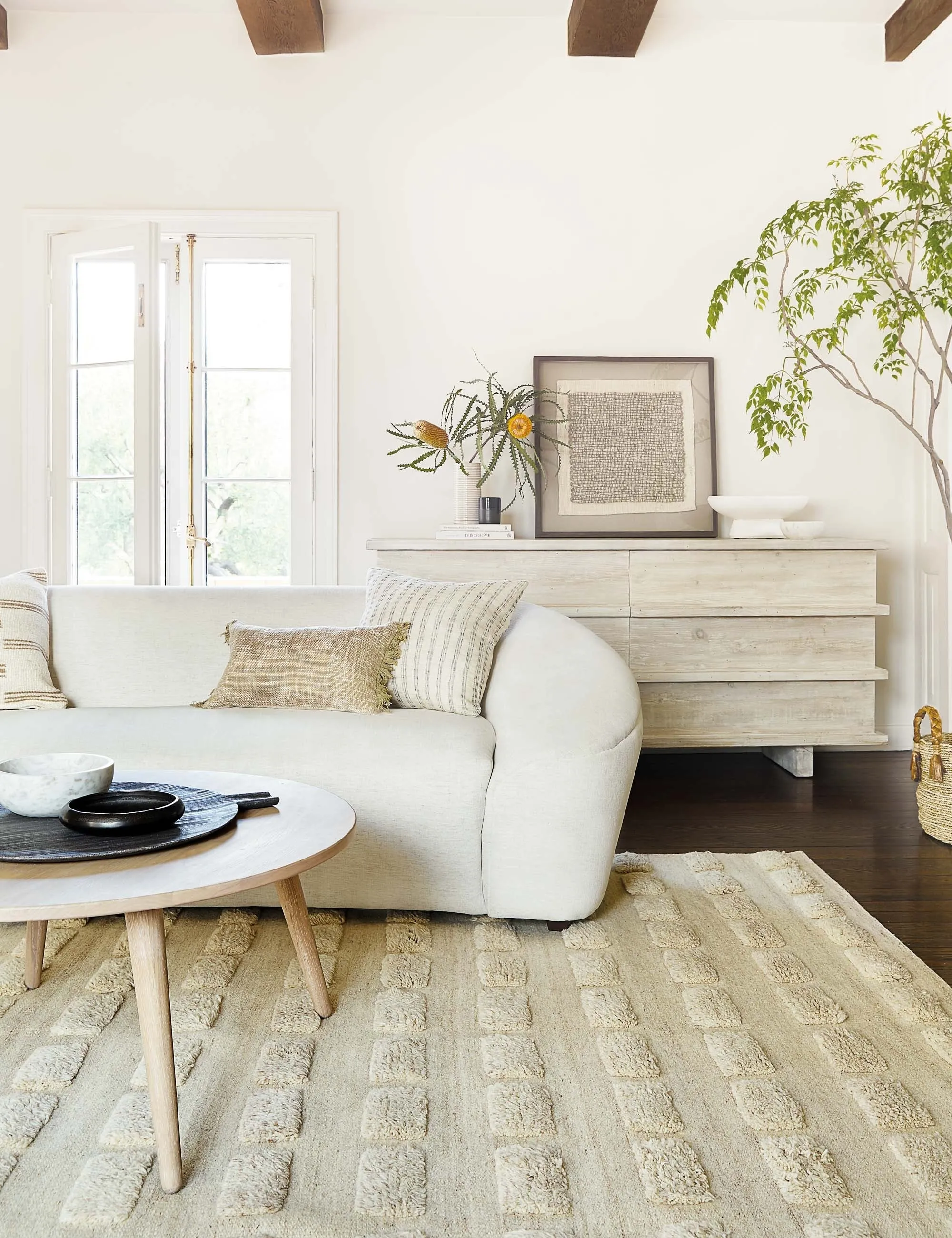 Corliss 6-Drawer Dresser, White Wash Lulu and Georgia