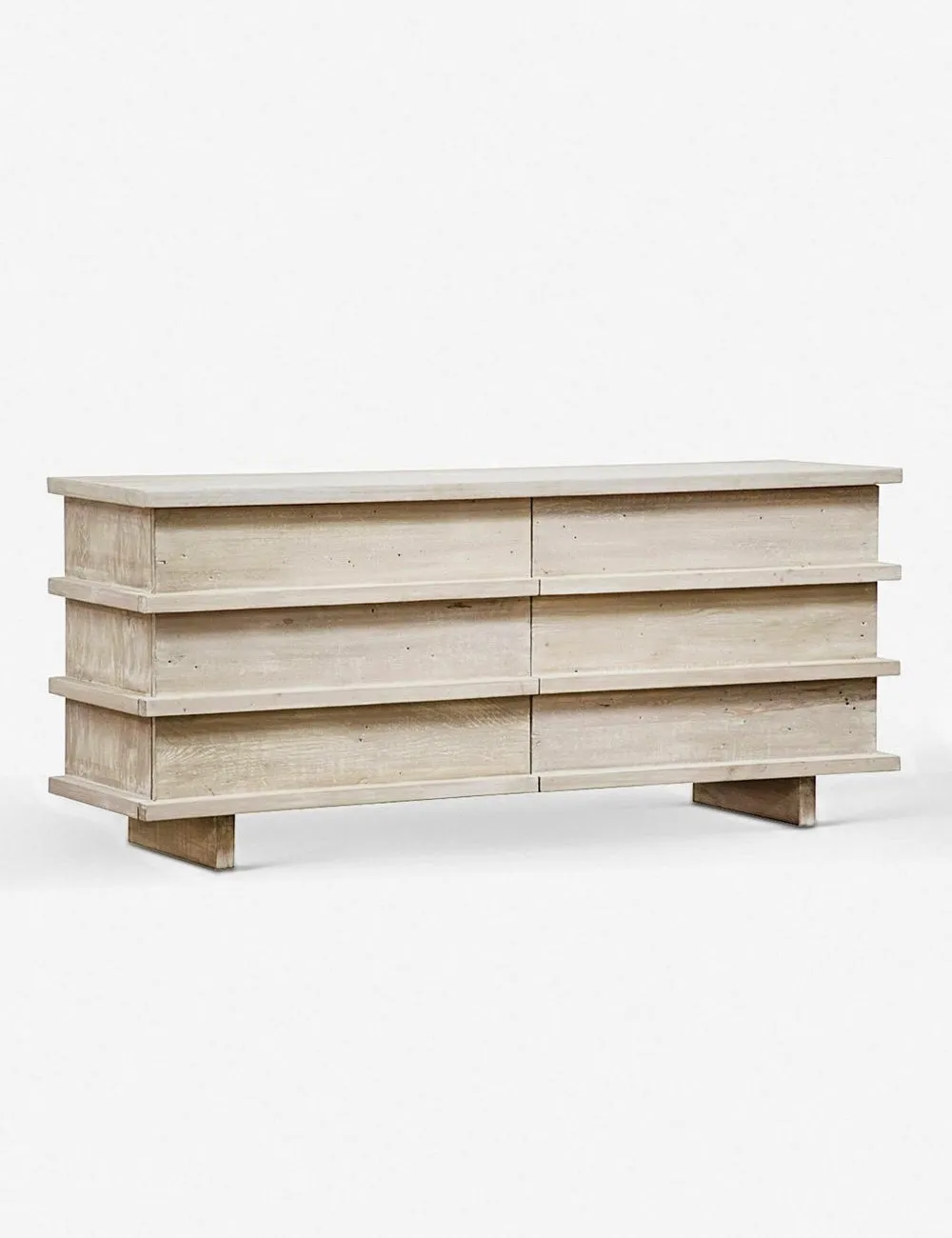 Corliss 6-Drawer Dresser, White Wash Lulu and Georgia