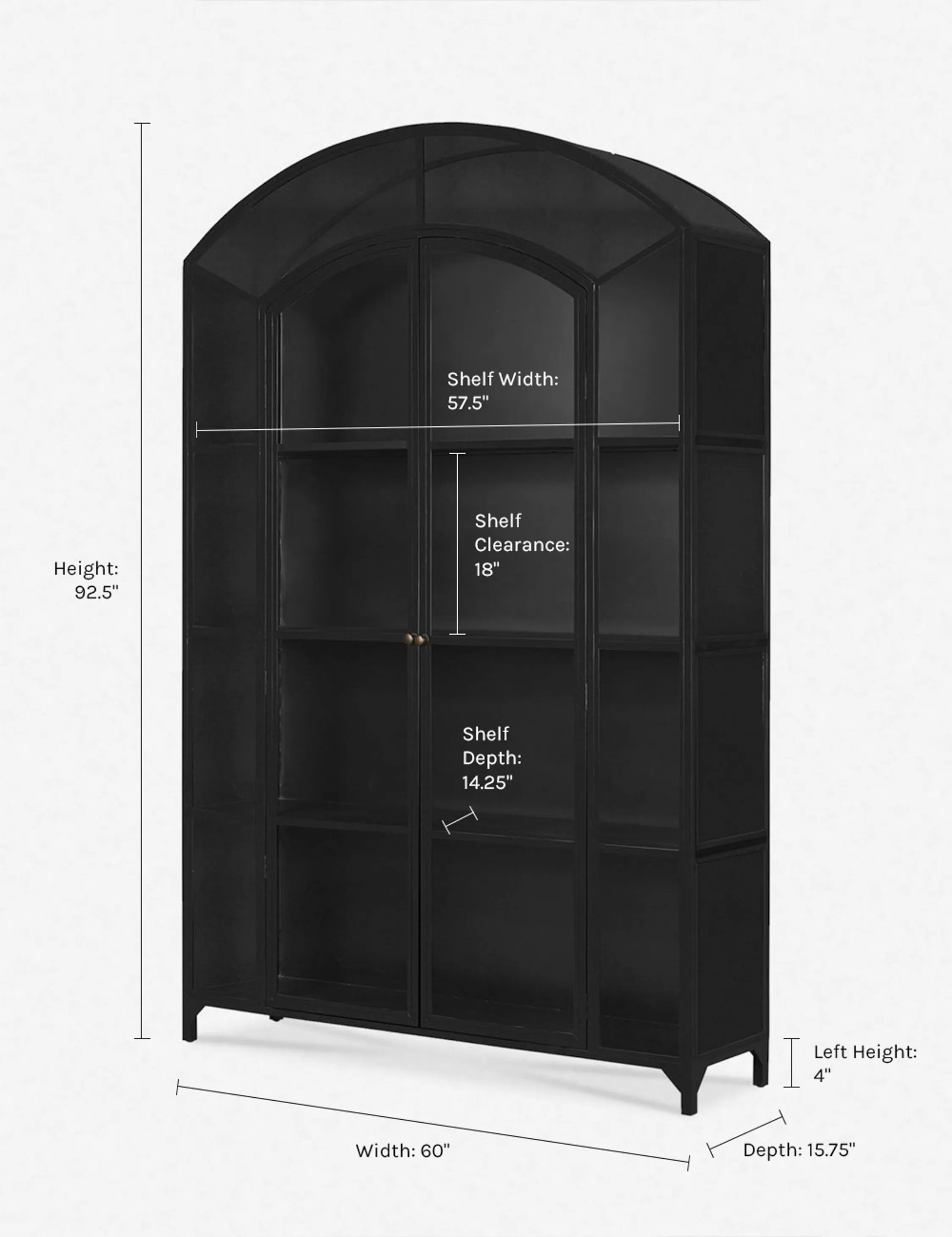 Cressida Wide Curio Cabinet Lulu and Georgia