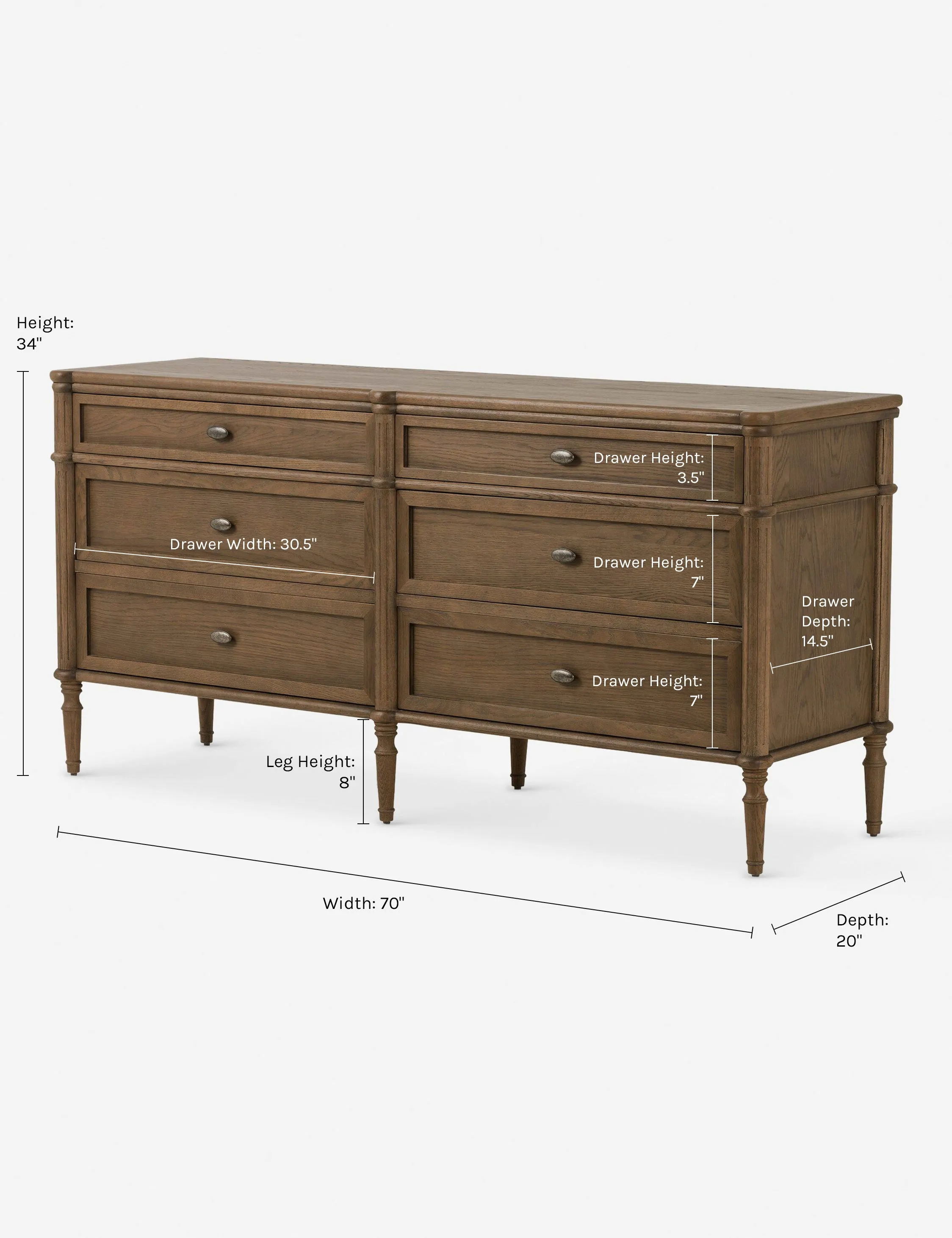 Delancey 6-Drawer Dresser Lulu and Georgia