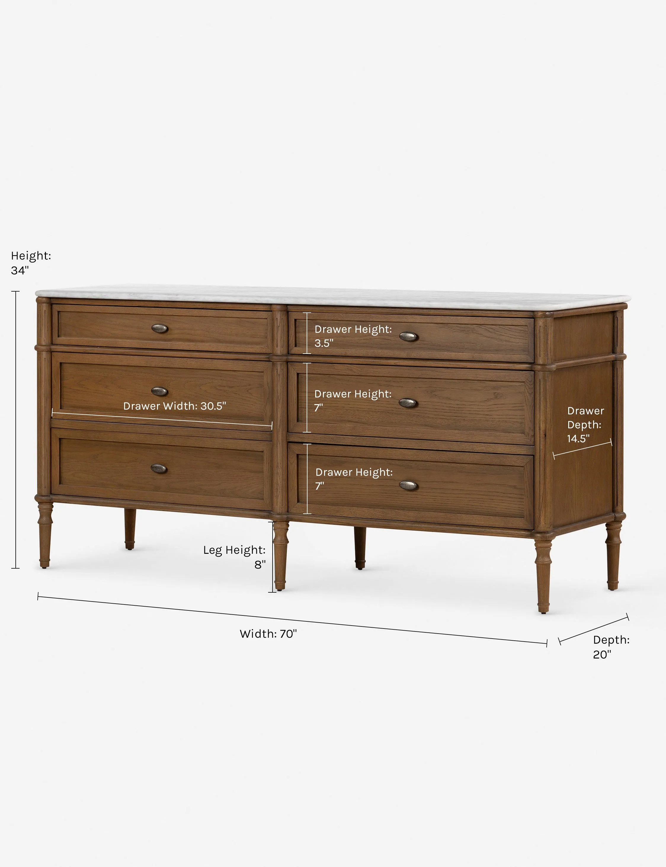 Delancey 6-Drawer Dresser Lulu and Georgia