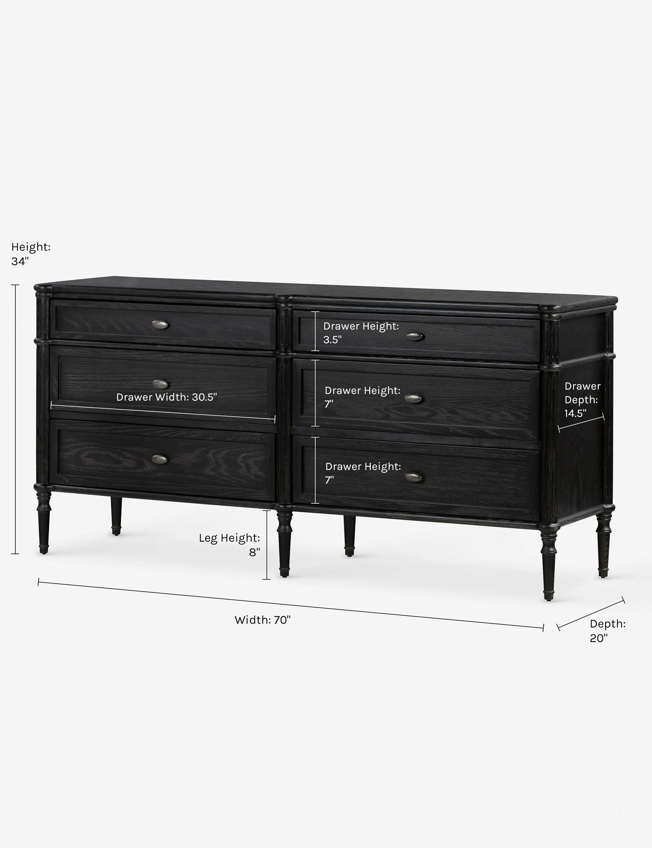 Delancey 6-Drawer Dresser Lulu and Georgia