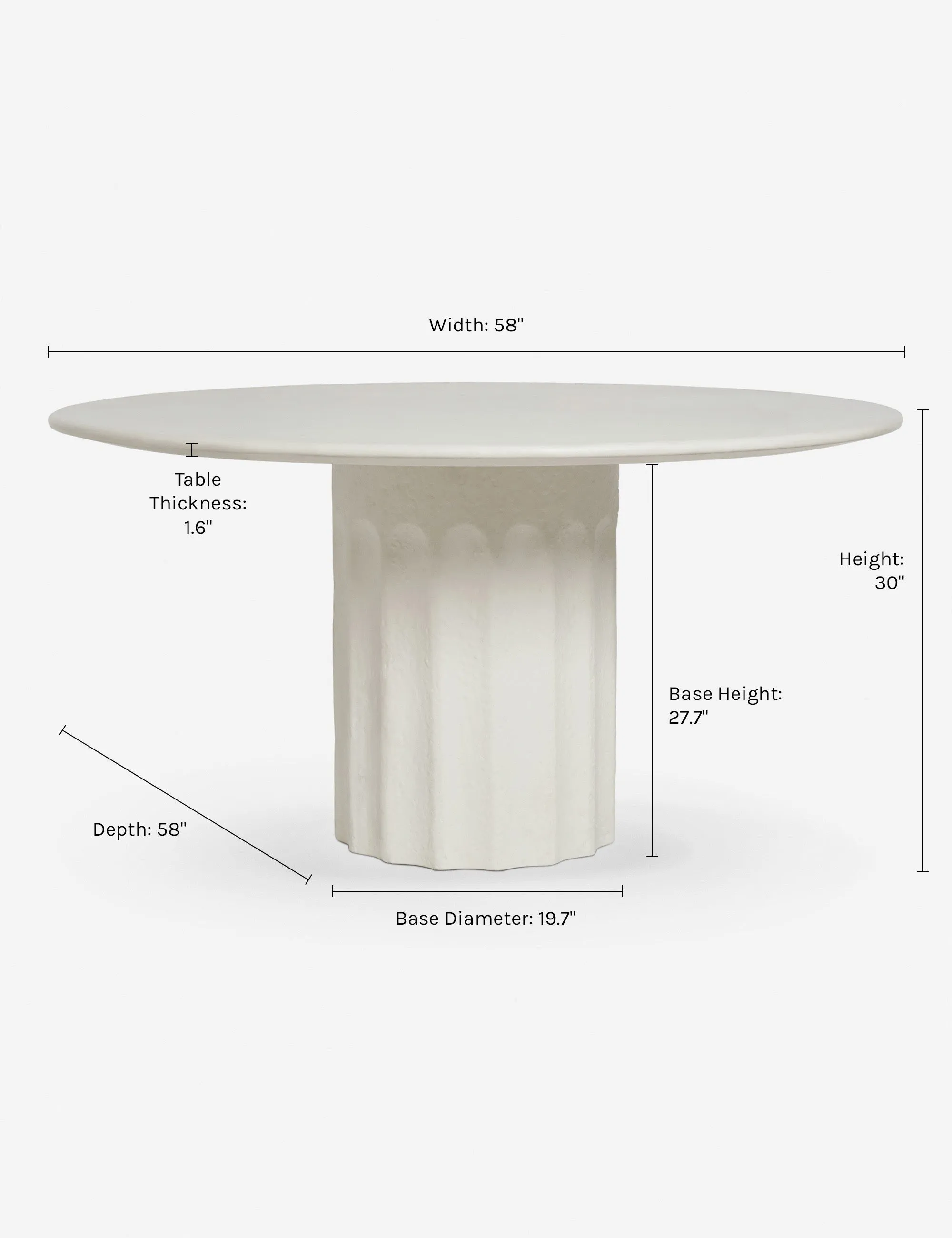 Doric Round Dining Table by Sarah Sherman Samuel Lulu and Georgia