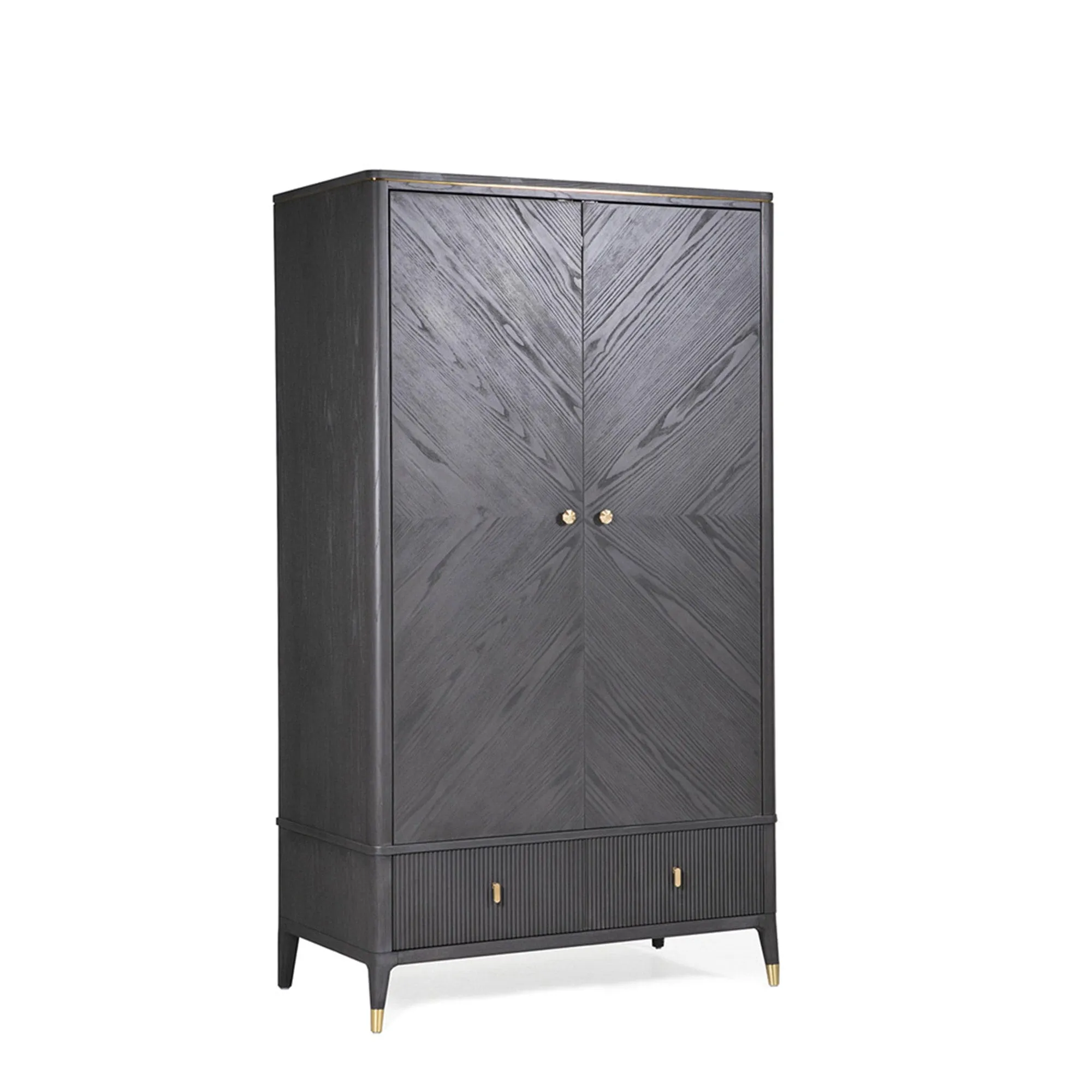 Dynasty - 2 Door 2 Drawer Combi Wardrobe In Ebony Finish