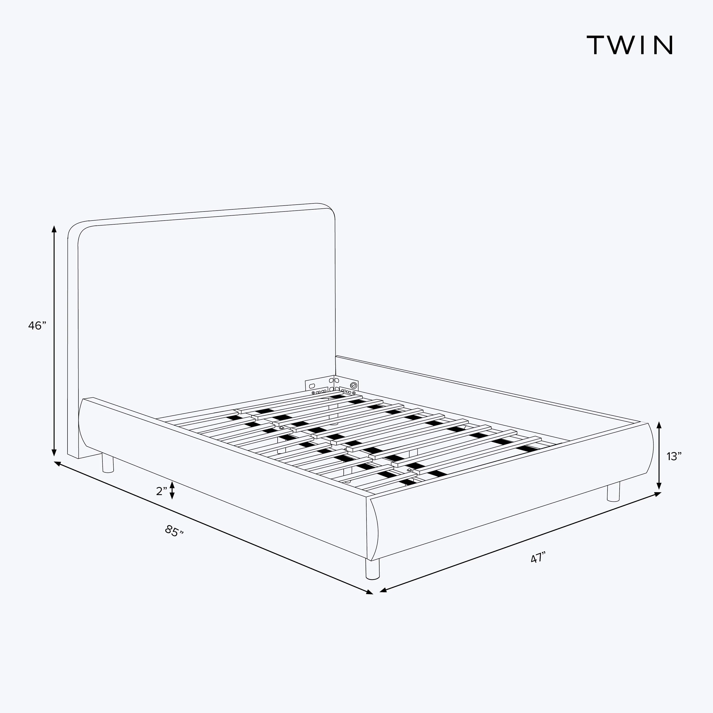 Emme Tall Platform Bed