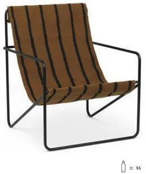 Ferm Living Desert Chair, Black/Stripe