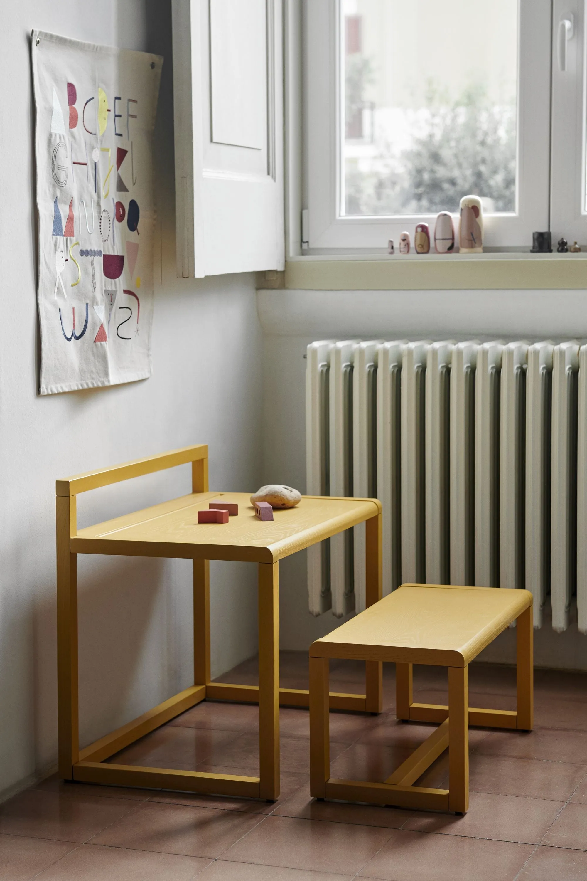Ferm Living Little Architect Bench, Yellow