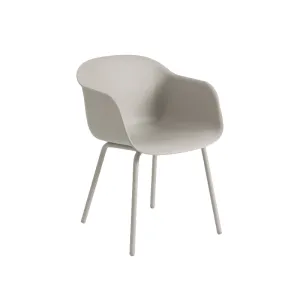 Fiber Outdoor arm chair,  grey
