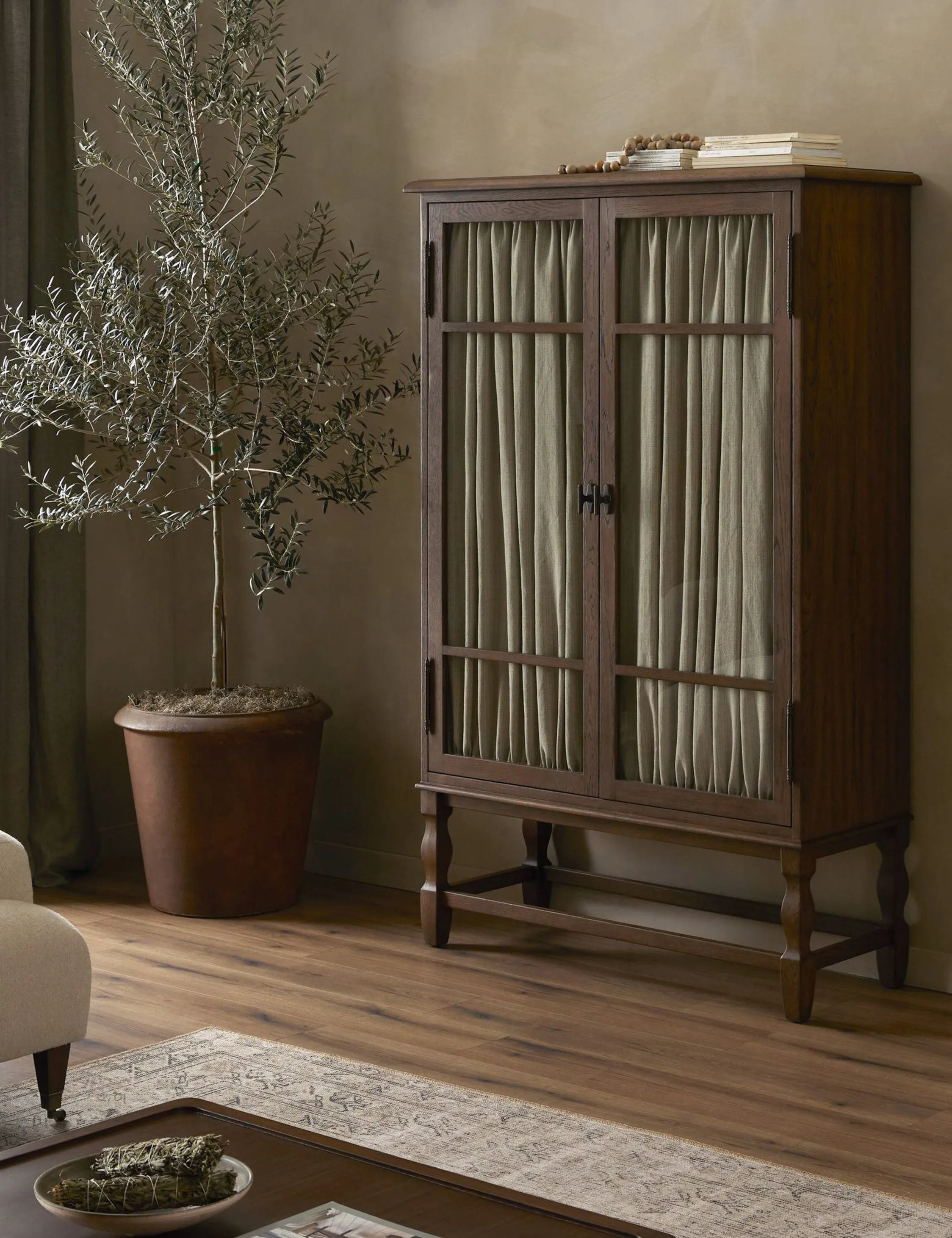 Finley Curio Cabinet by Amber Lewis x Four Hands Lulu and Georgia