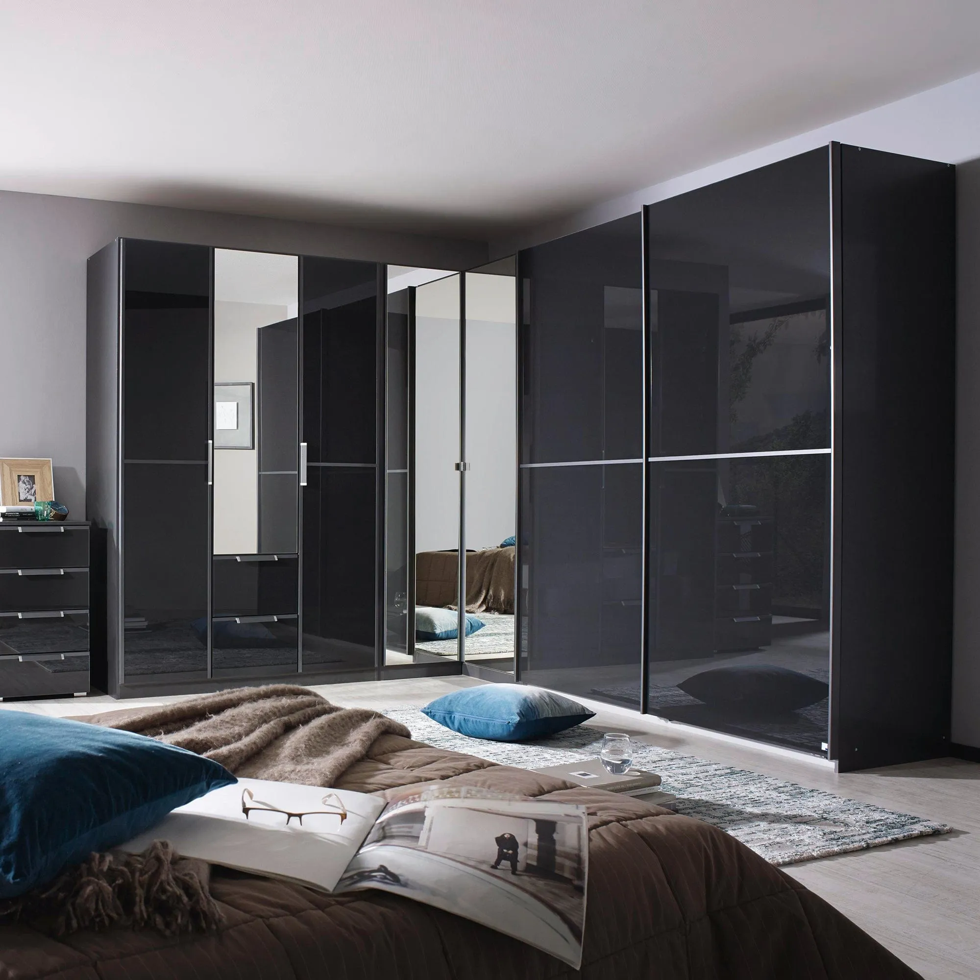 Gamma - Mirrored Combi Wardrobe