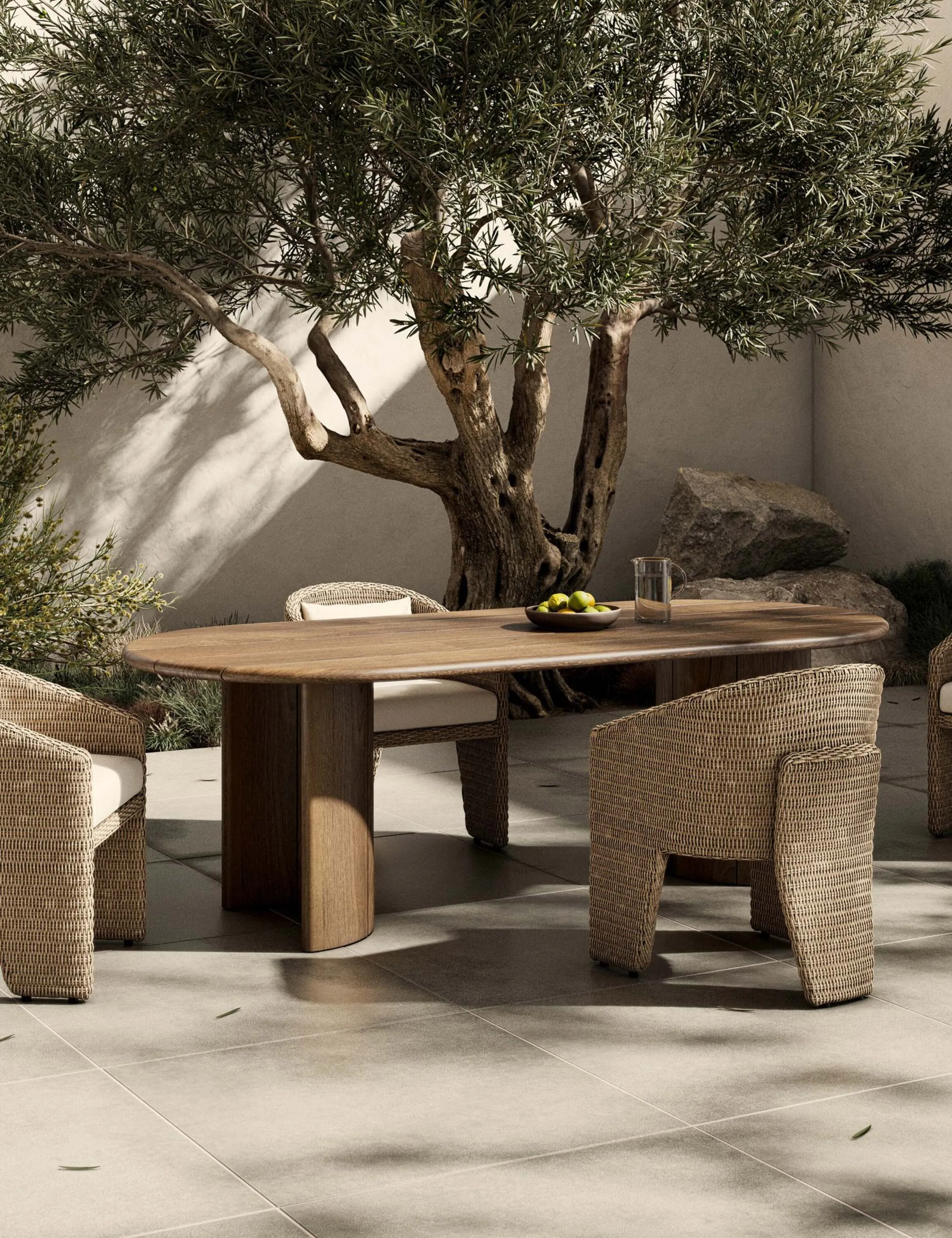 Gilda Outdoor Oval Dining Table Lulu and Georgia