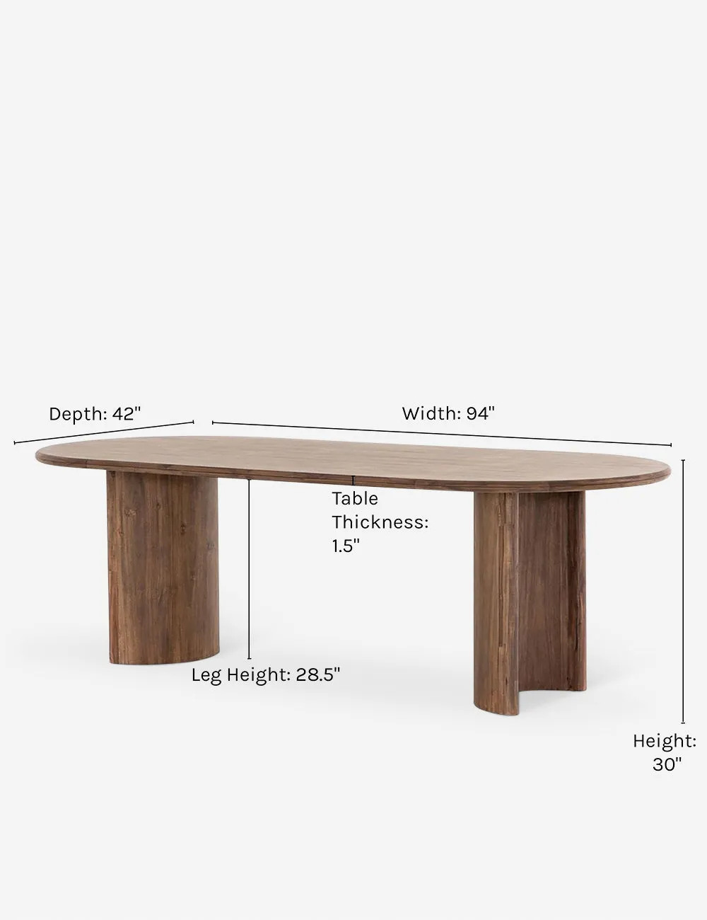 Gilda Oval Dining Table Lulu and Georgia