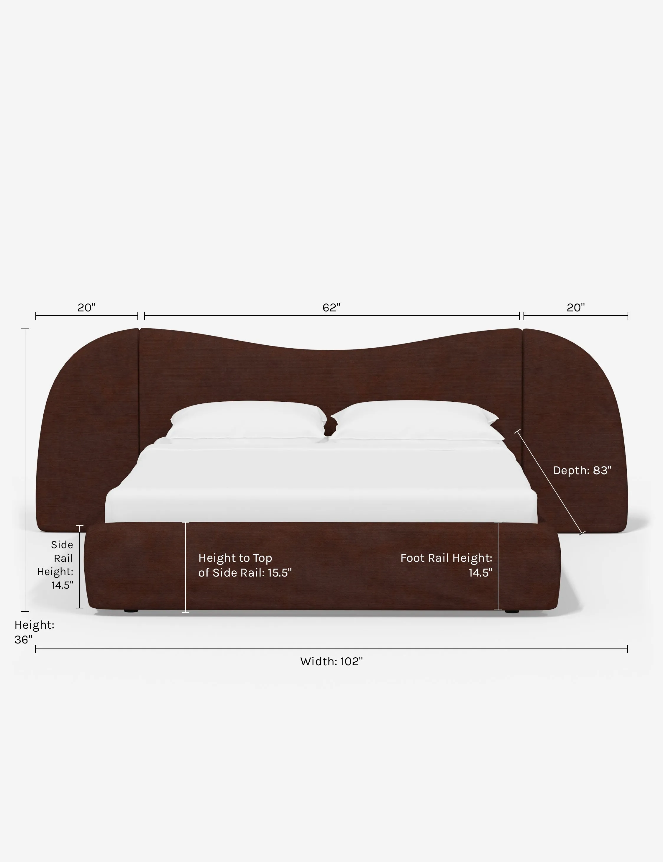 Gladys Extended Headboard Platform Bed by Sarah Sherman Samuel Lulu and Georgia