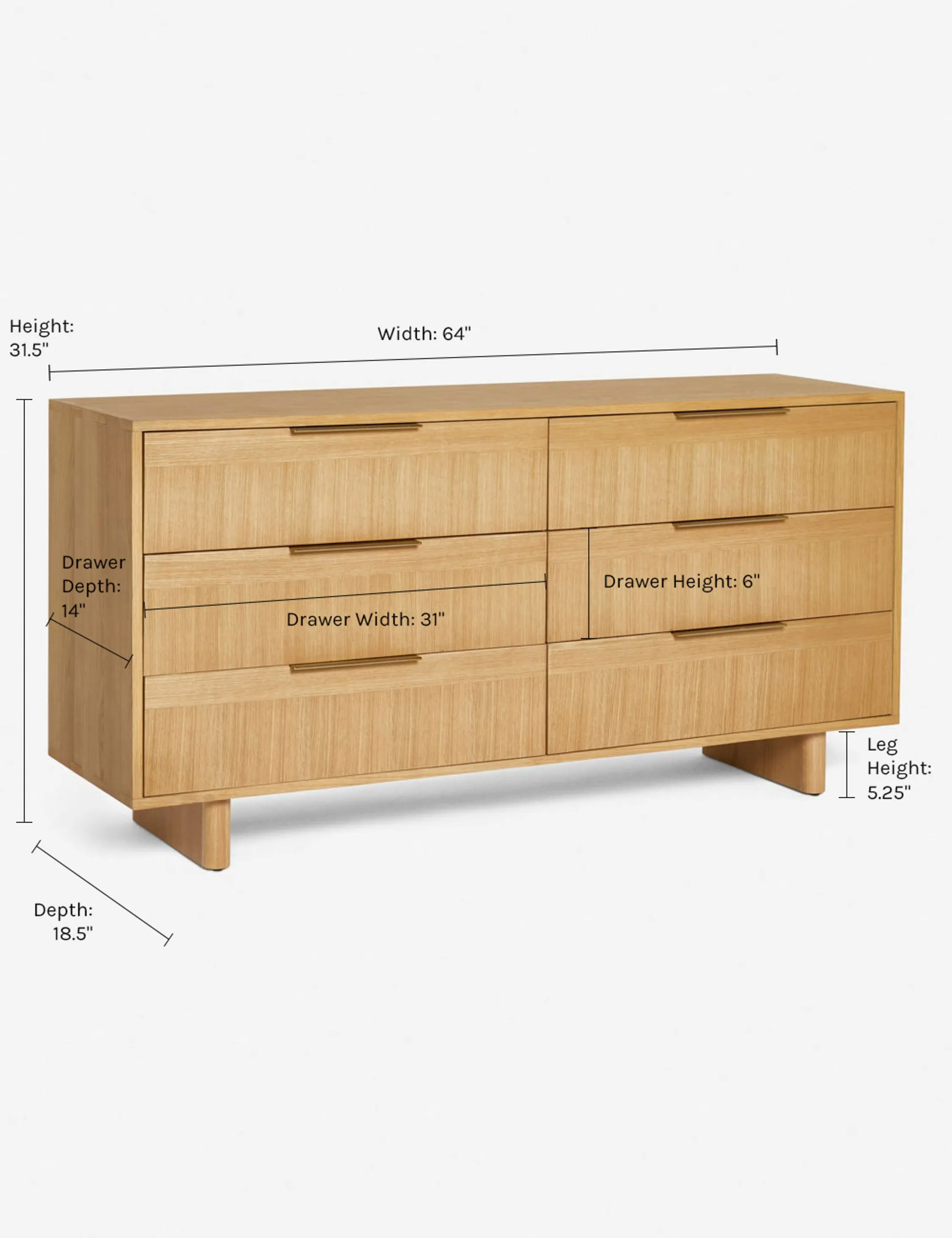 Hillard 6-Drawer Dresser Lulu and Georgia