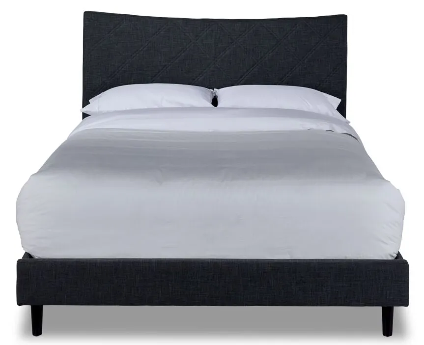 Lawrence 3-Piece King Bed - Dark Grey