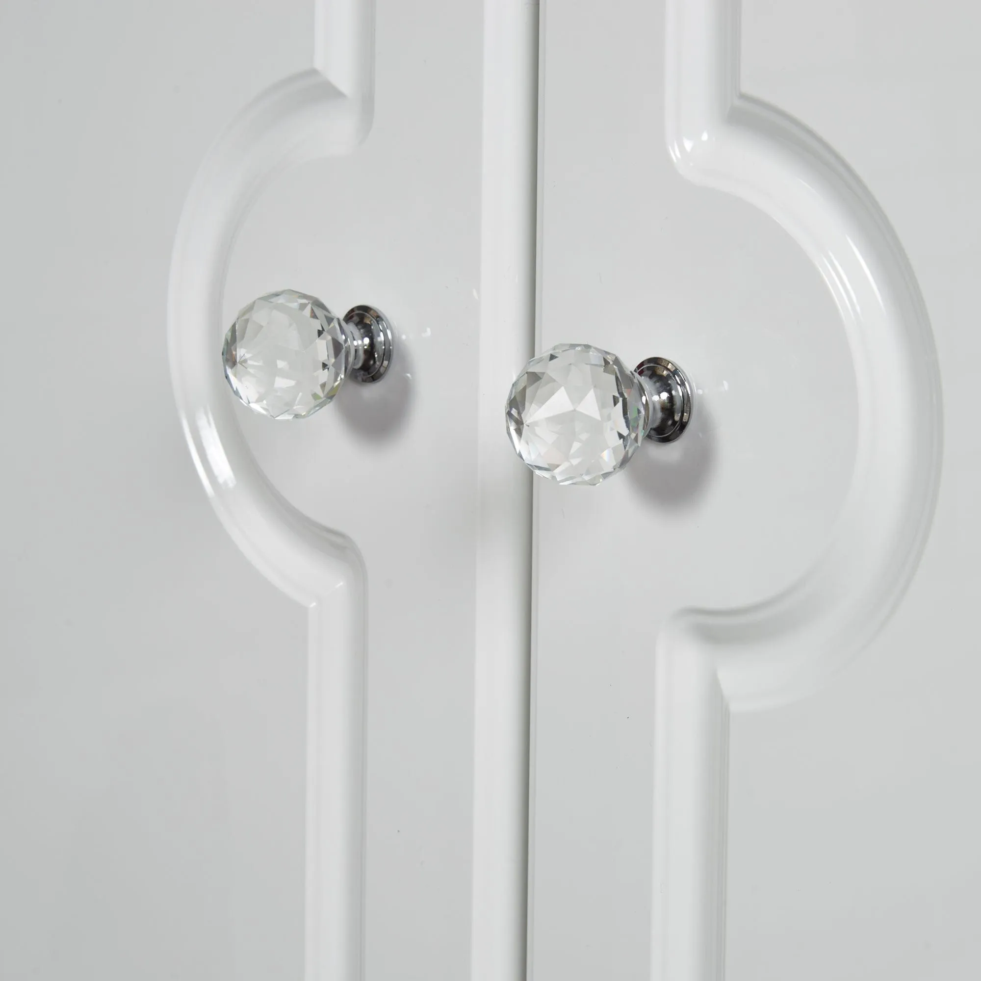 Lincoln - Combi Wardrobe In White High Gloss